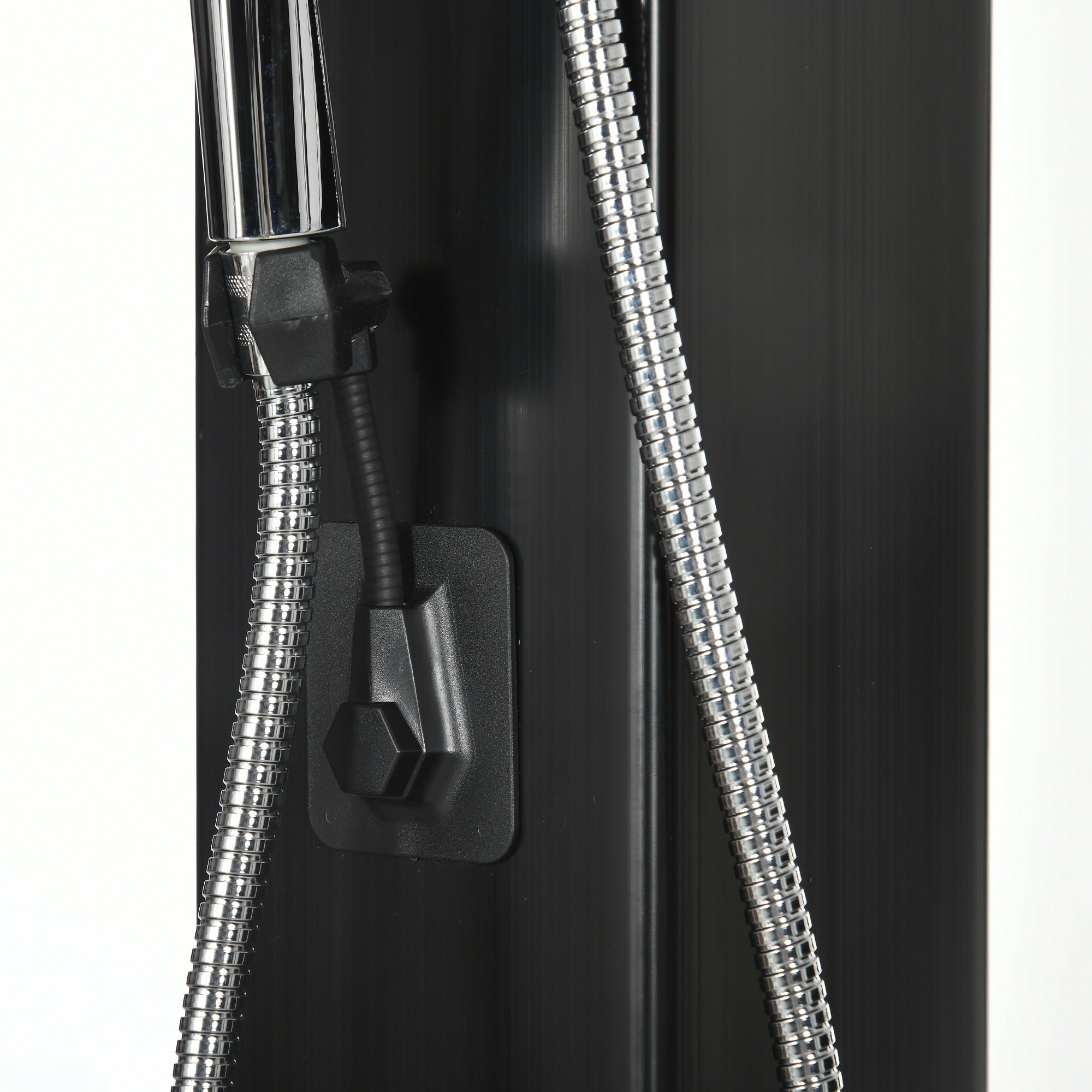 10.6 Gallons Solar Heated Shower with 360 Rotating Rainfall, Handheld Shower Head, Temperature Adjustment & Foot Shower, 2-Section Outdoor Shower for Backyard Poolside Beach Pool Spa, 7ft