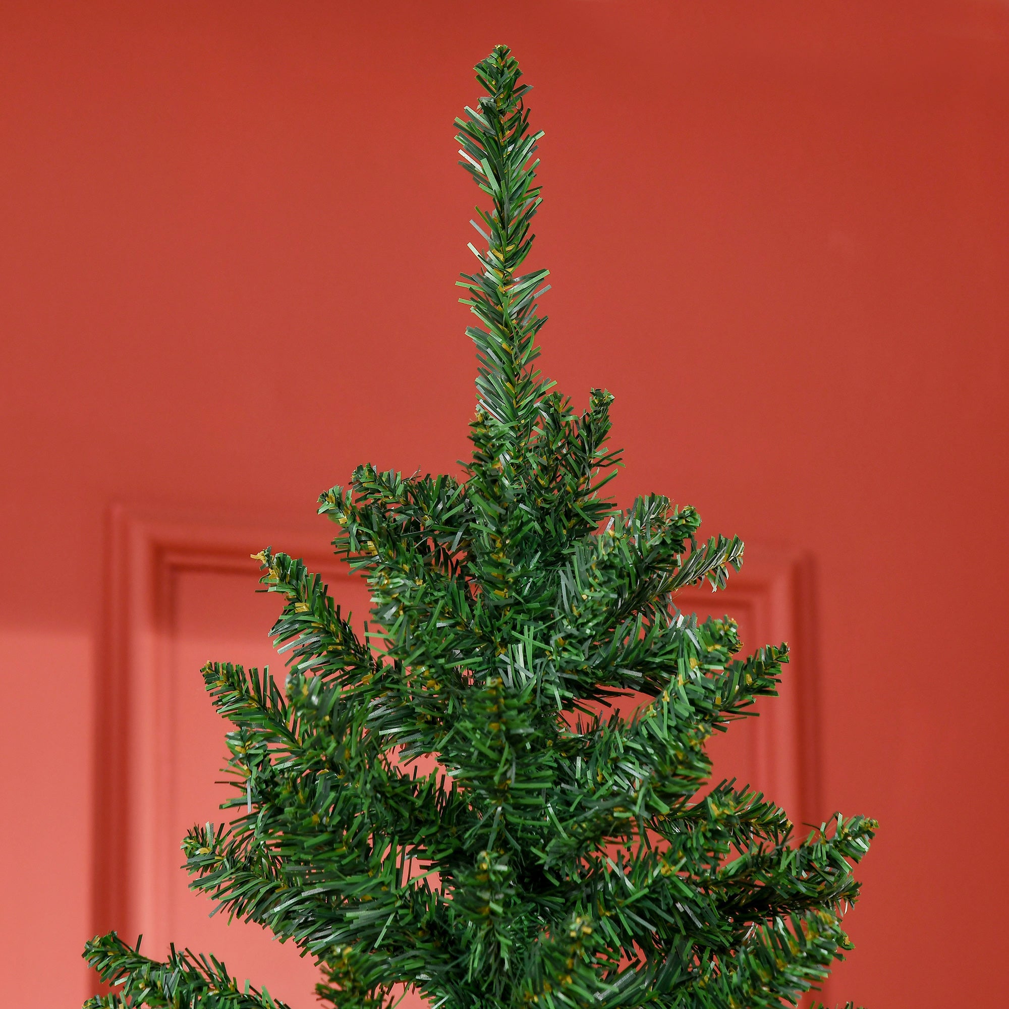 7' Artificial Christmas Tree, Unlit Xmas Tree with Realistic Branch Tips for Indoor, Home, Holiday, Green