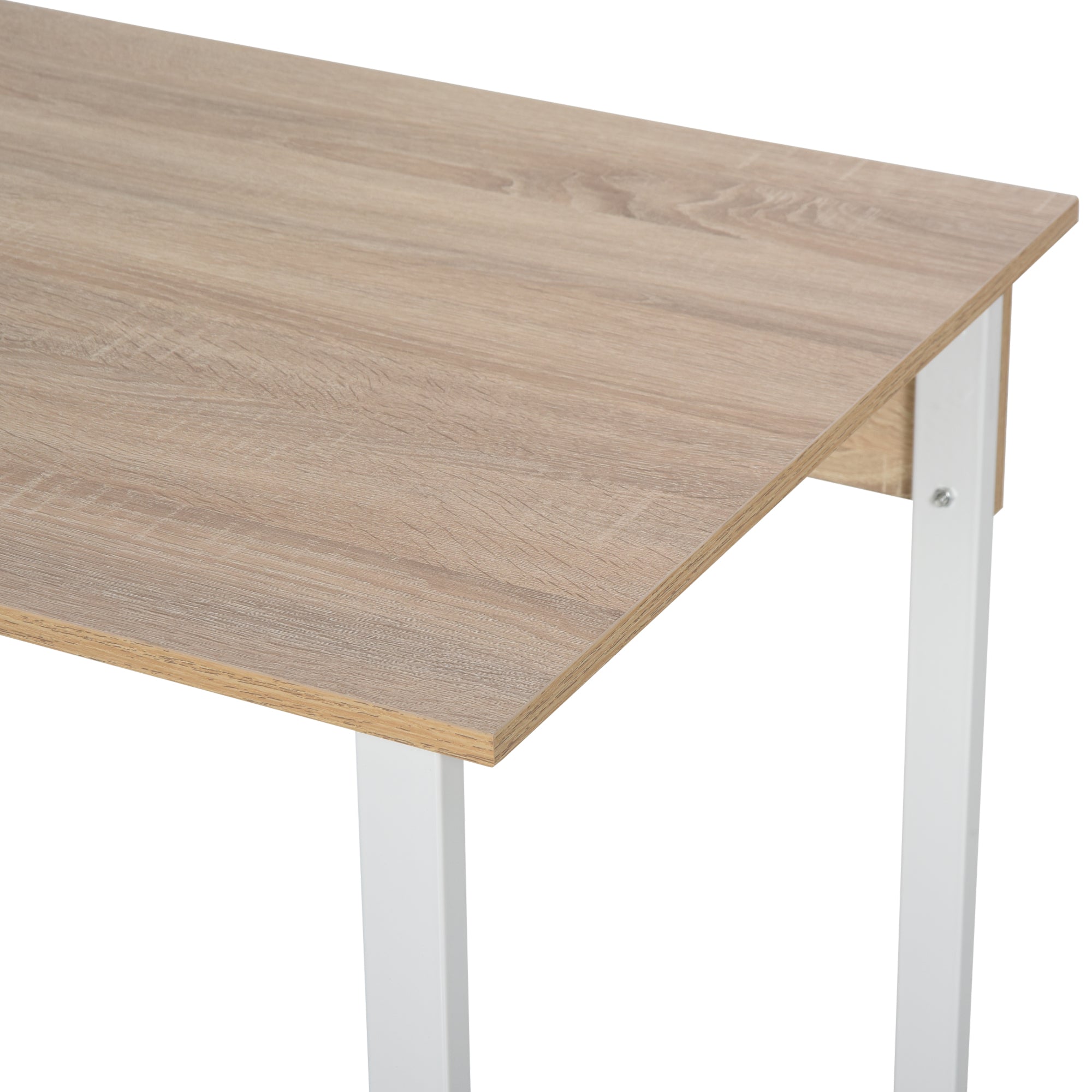 88" Extra Long 2-Person Computer Desk with Storage Shelves Combo, Double Workstation Storage Study Writing Table for Home Office, Bookshelf, Natural Wood Color