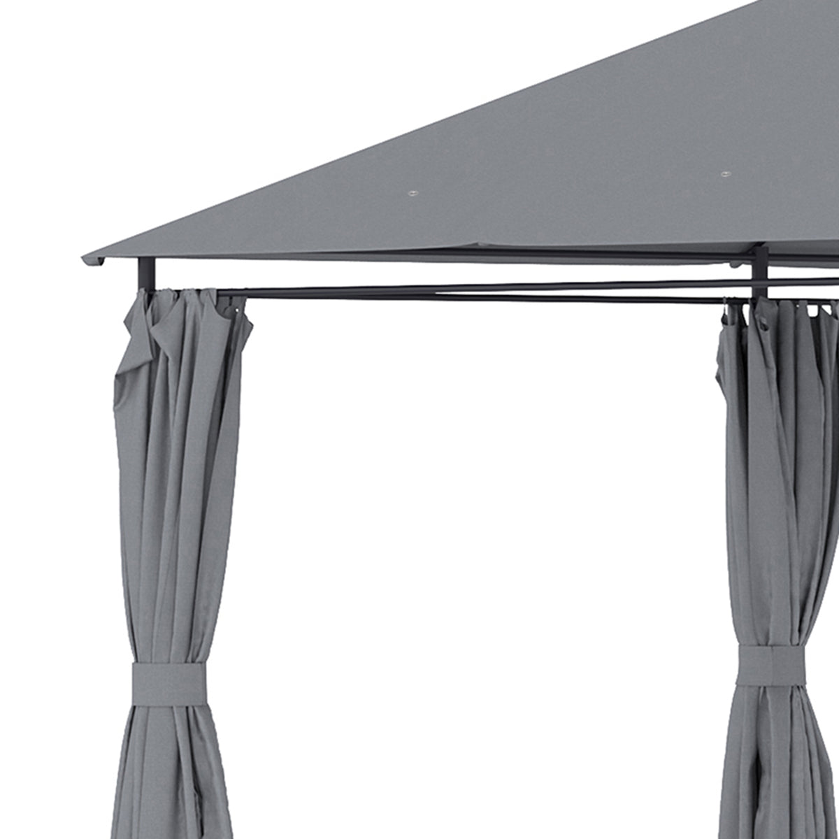10' x 13' Outdoor Patio Gazebo, Canopy Shelter with 6 Removable Sidewalls & Steel Frame for Garden, Lawn, Backyard & Deck, Gray