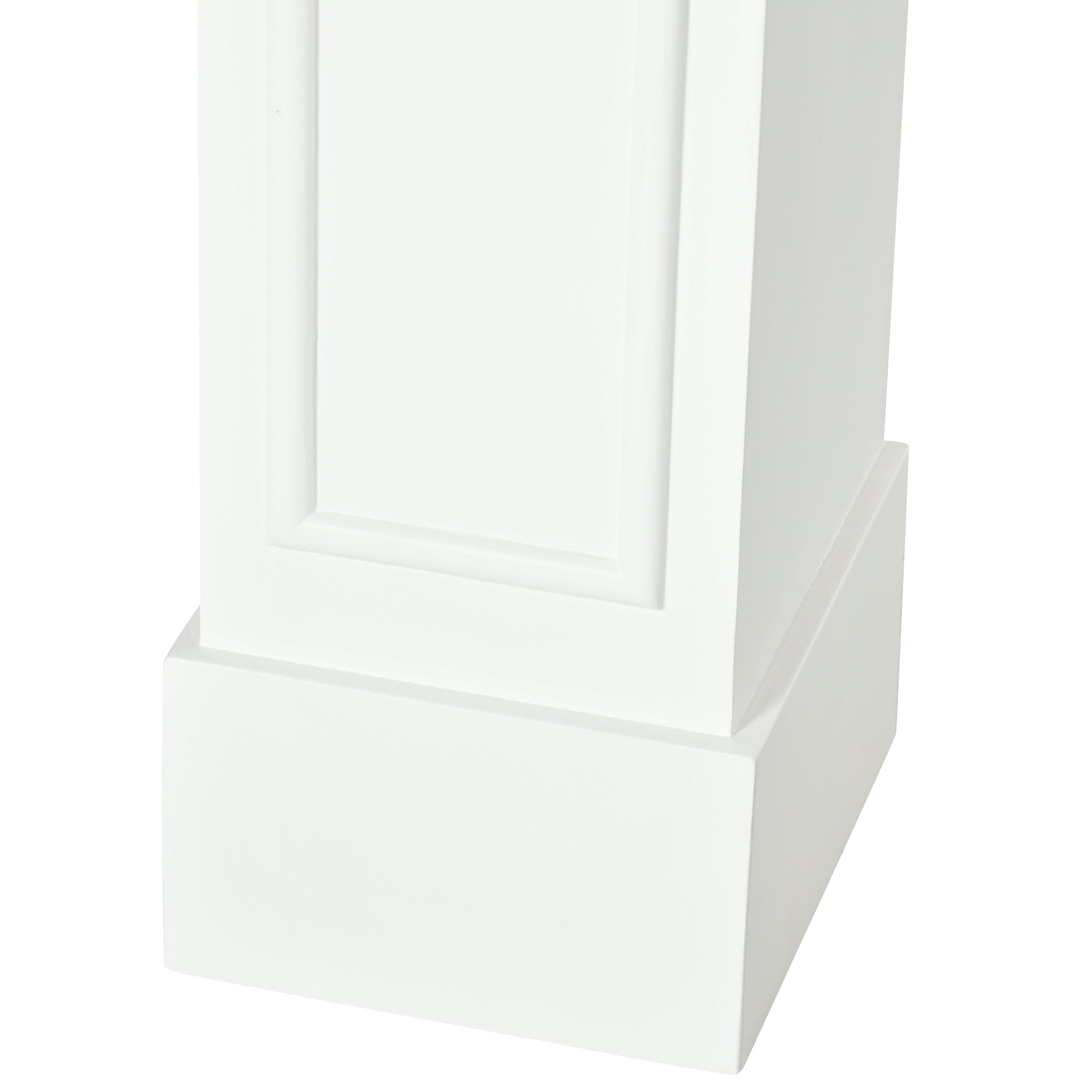 Modern Fireplace Mantel, Surround Mantels for Fireplace with Decorative Pattern Interior Width 29" White