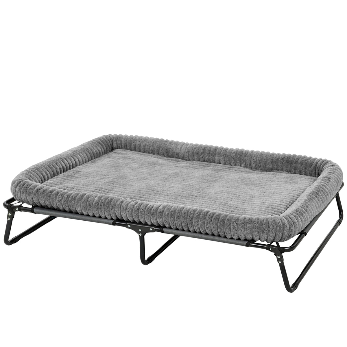 Elevated Dog Bed, Large Raised Outdoor Dog Bed with Removable Pad and Metal Frame, Portable Pet Cot for XL Breeds
