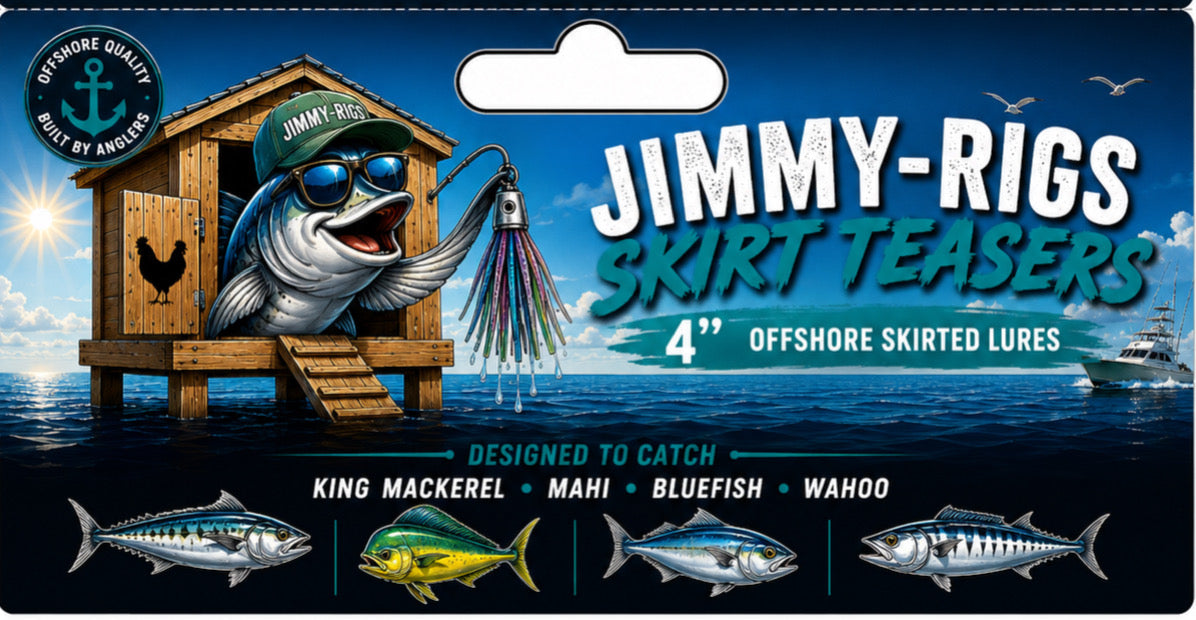 Jimmy-Rigs 4in Skirt Teaser - Fresh & Saltwater Skirted Fishing Lure