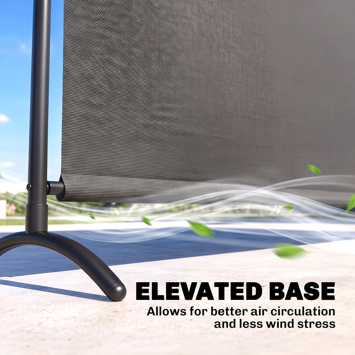 Outdoor Privacy Screen, 5.9FT Tall Room Divider with UPF30+ Protection, Freestanding Privacy Panel, Dark Gray