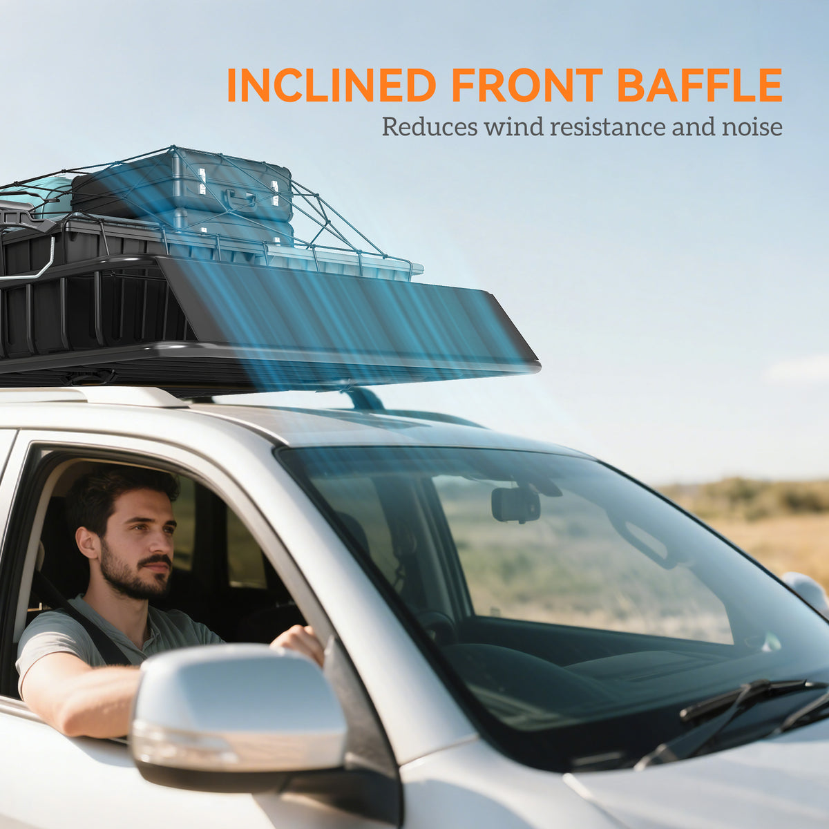 Car Roof Rack Basket, 64" x 39" x 6" Adjustable Cargo Basket for Cars, SUVs, Vans and RVs, 220 lbs Capacity, Black