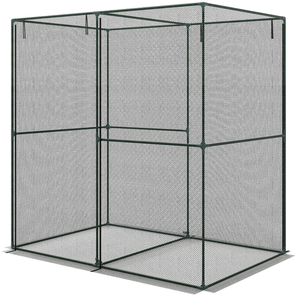 6' x 4' x 6' Crop Cage, Plant Protection Tent with Zippered Doors for Vegetable Garden, Backyard, Black