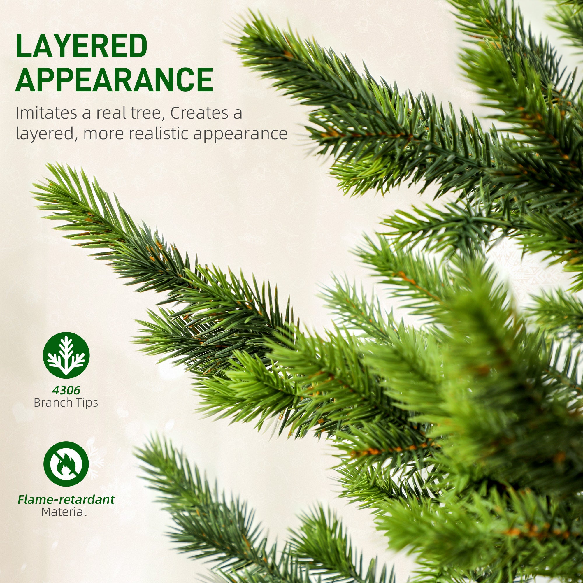 9ft Artificial Prelit Sparse Cedar Christmas Tree with LED Lights and 4306 Tips, Steel Base for Home Office Holiday