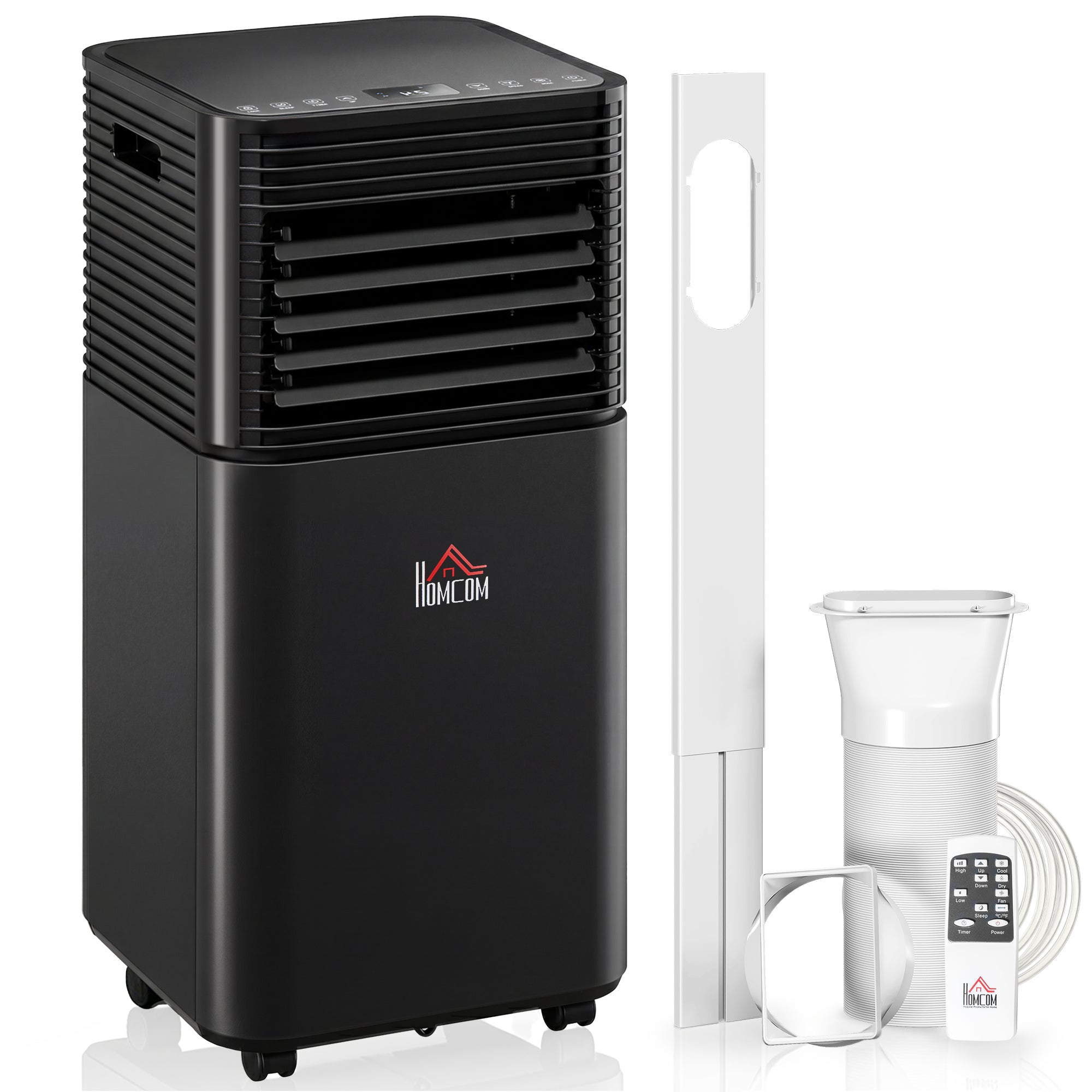 10000 BTU Portable Air Conditioner with Dehumidifier, Cooling Fan, Sleep, Remote, 24H Timer, Auto Off, Black