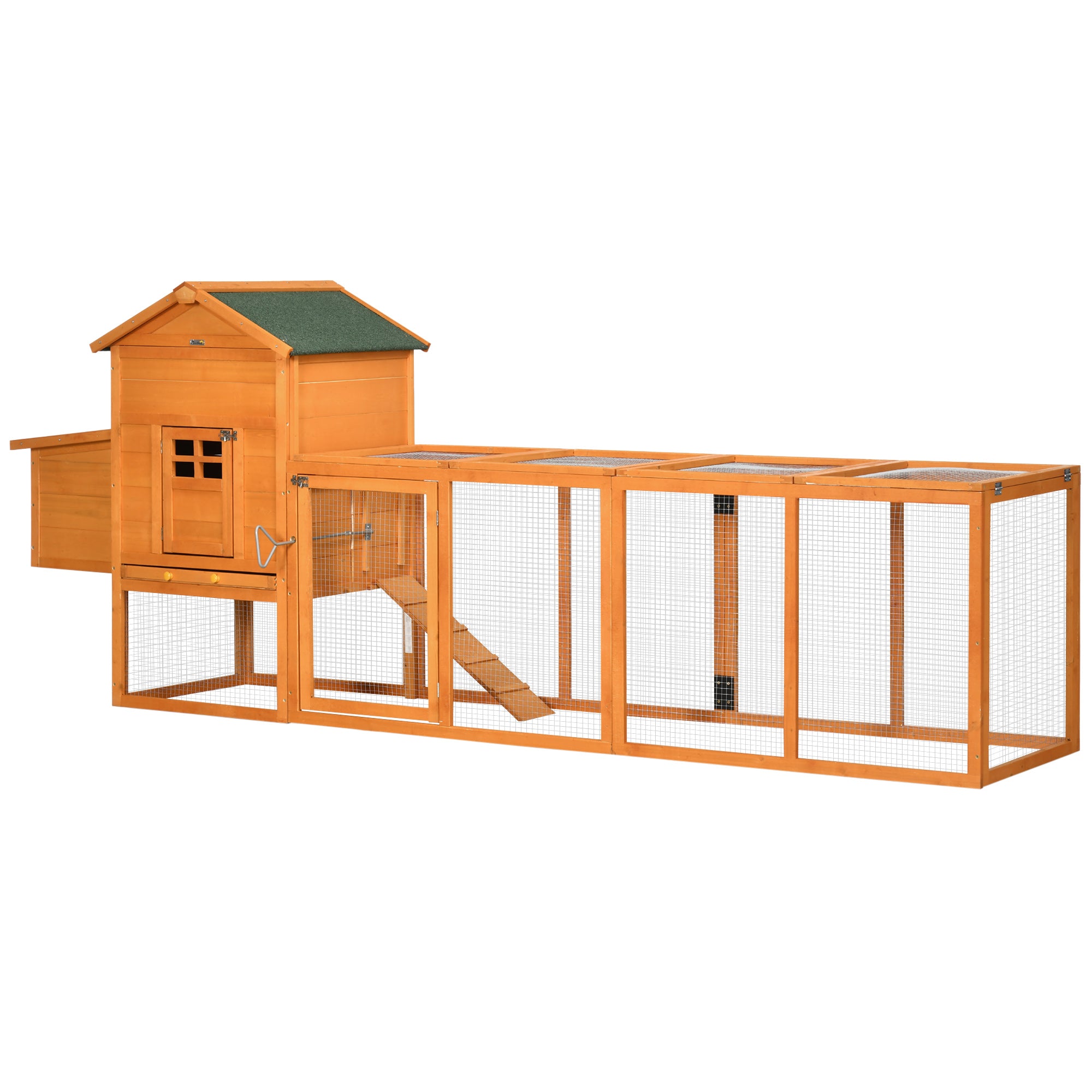 Extra Large Run Included Chicken Coop with Removable Tray Orange - Orange