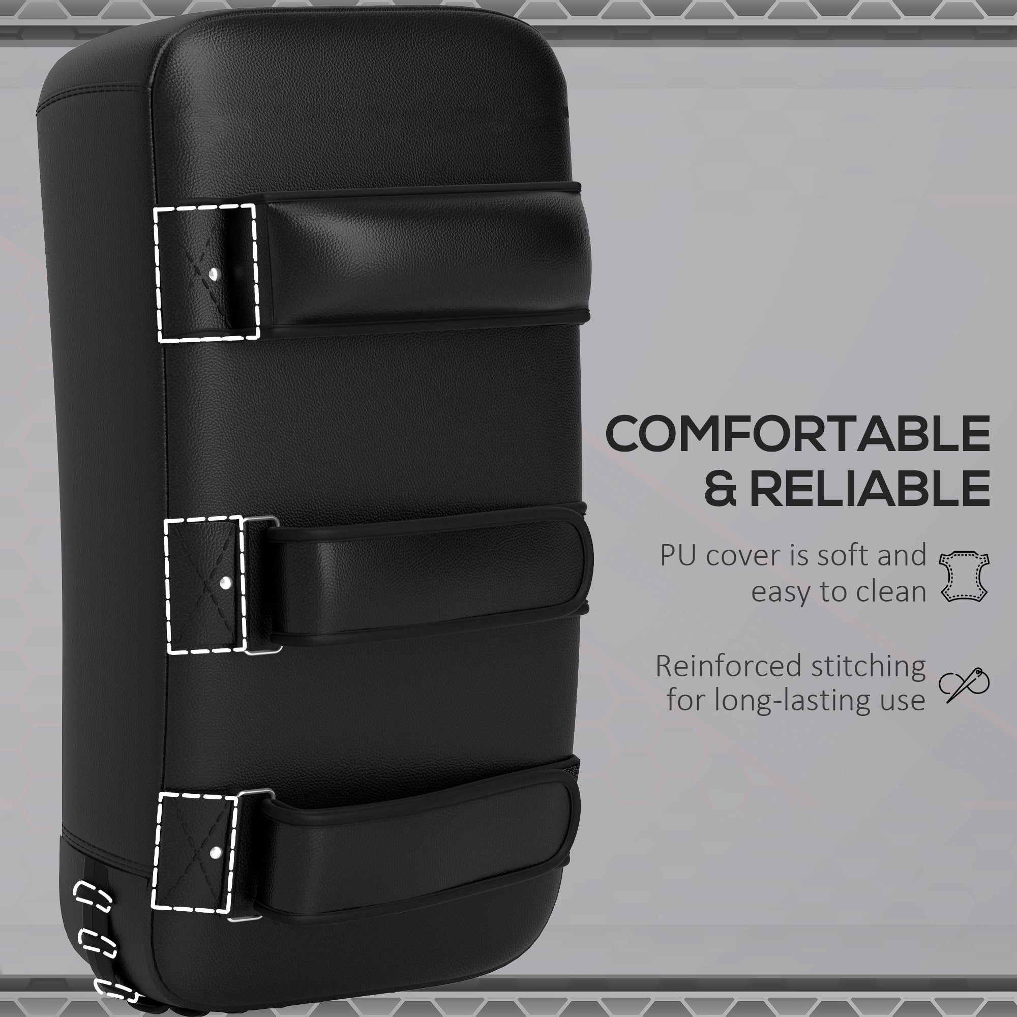 16.5 in Muay Thai Kick Shield Punching Pad, Kick Shield for Martial Arts, Karate, Kickboxing, MMA x 1 Unit, Red