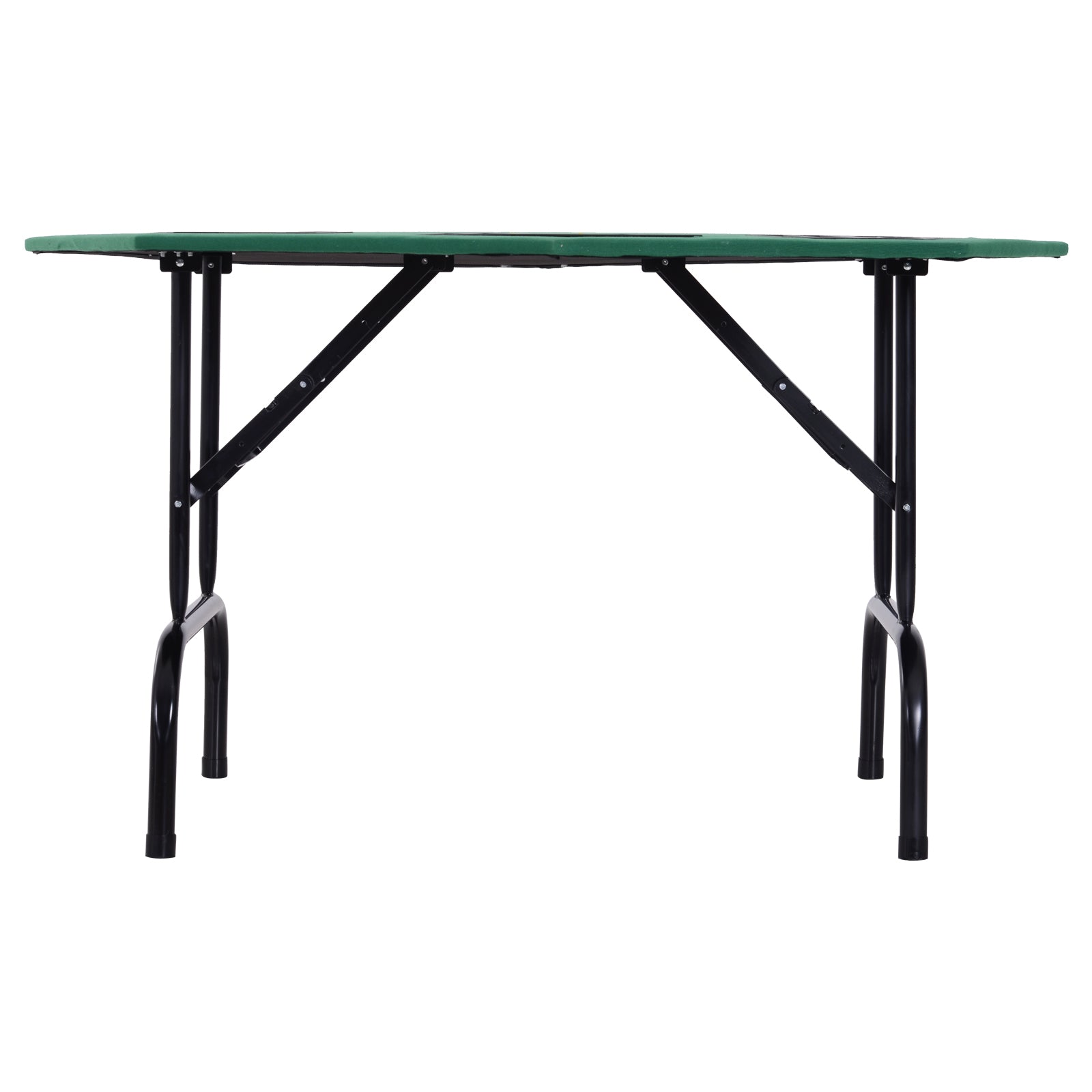 Poker Table Foldable, 47" Octagon Blackjack Poker Game Table for 8 Players with Cup Holders and Chips Tray, Green Felt