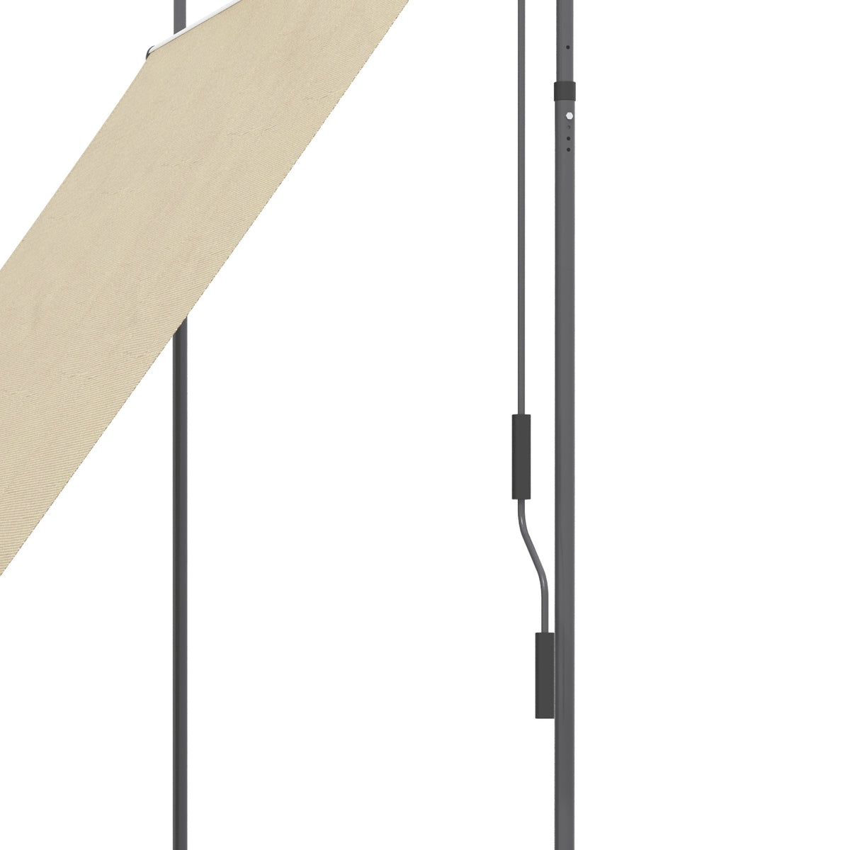 6.5' x 4' Manual Retractable Awning, Non-Screw Patio Awning, UV Resistant for Window or Door, Beige