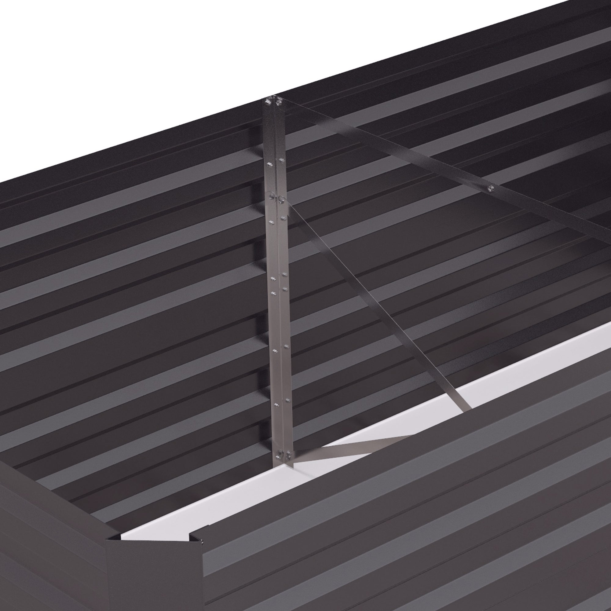 Galvanized Raised Garden Bed, Steel Outdoor Planters with Reinforced Rods, 71" x 36" x 23", Dark Gray - Dark Gray - Image 8
