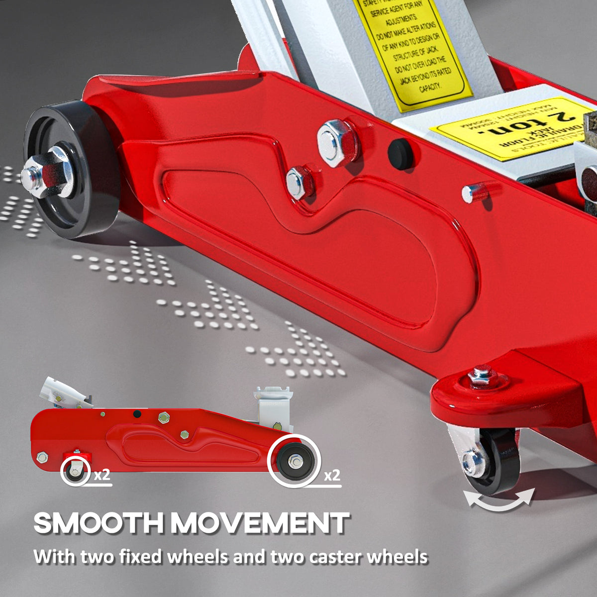 2 Ton Low Profile Hydraulic Floor Jack, Heavy Duty Steel Racing Car Jack, 4.7"-11.8" Lift Range, Red