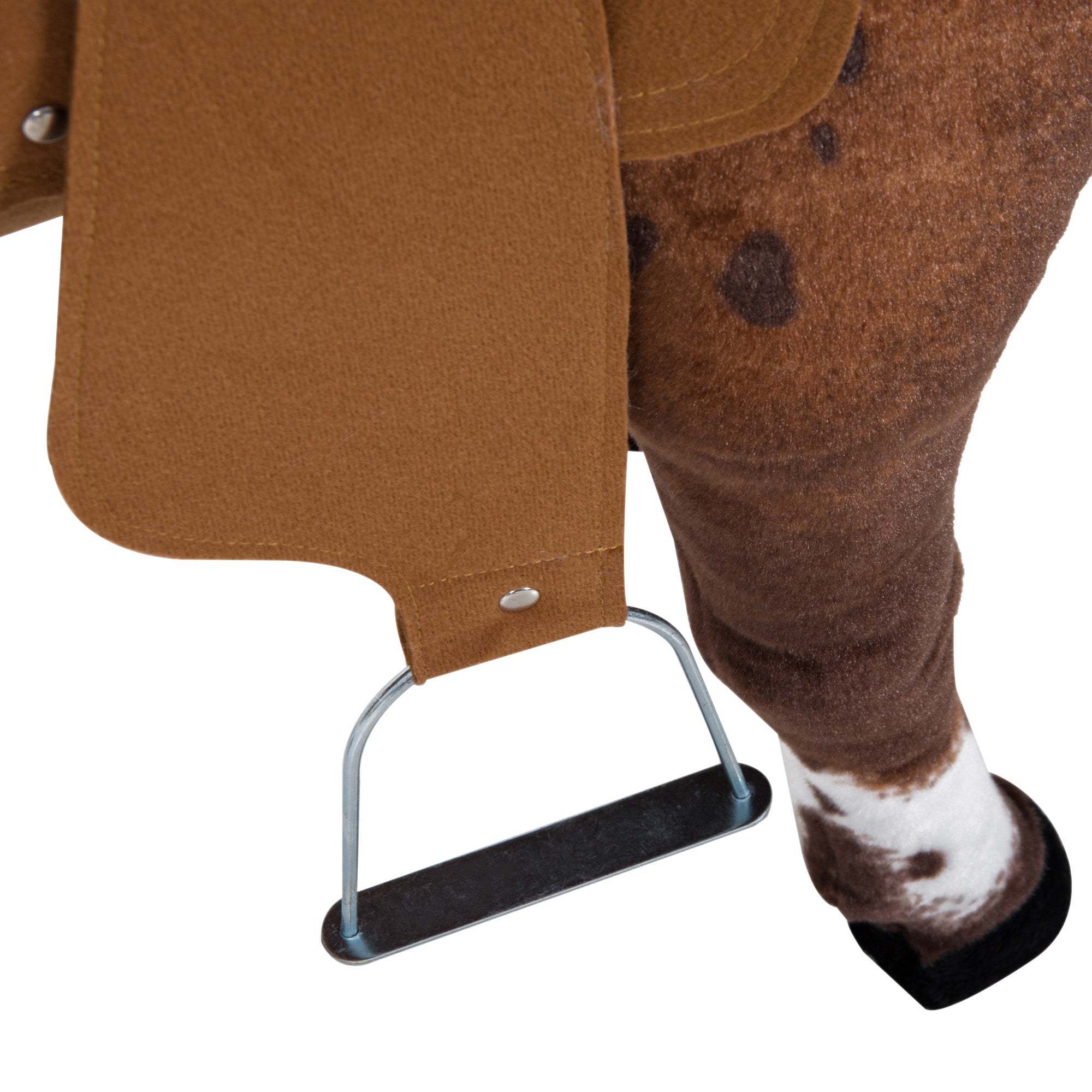 Sound-Making Ride On Horse for Toddlers 3-5, with Neighing and Galloping Sound, Stuffed Animal Horse Toy for Kids with Padding, Soft Feel, Brown