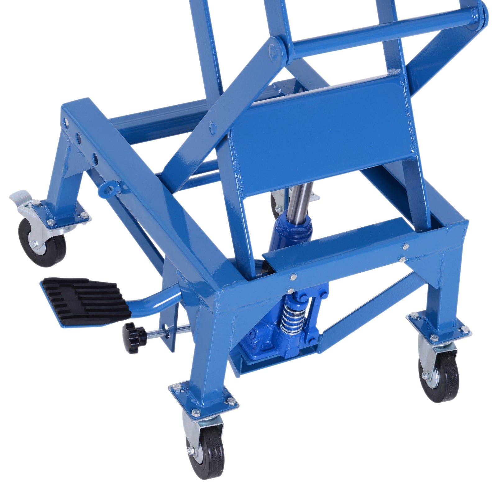 300 lbs Hydraulic Motorcycle Scissor Jack Lift Foot Step Wheels for Small Dirt Bikes