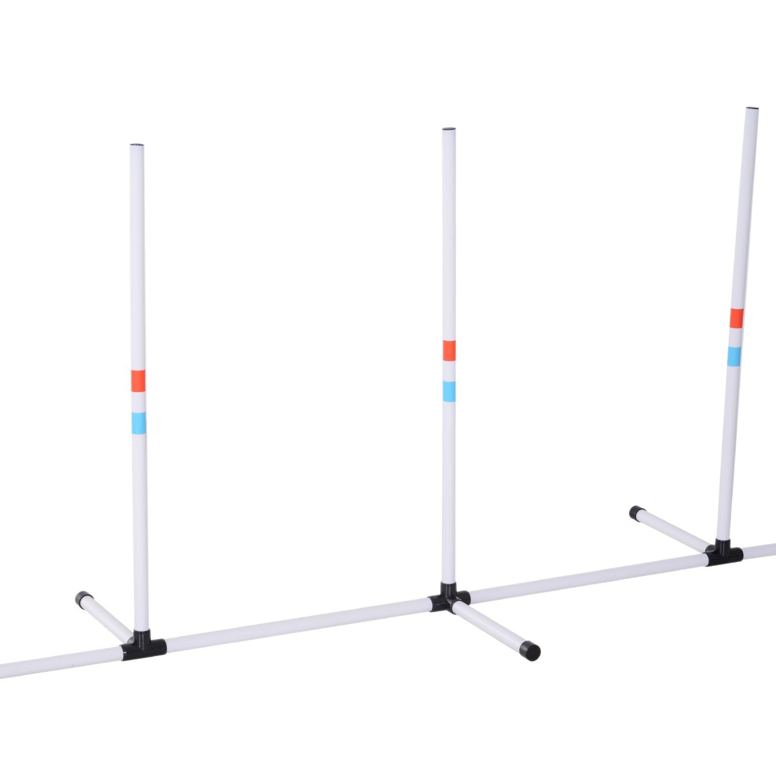 Sturdy Dog Weaves Poles Pet Speed and Agility Equipment Dogs Obstacle Outdoor w/ Storage Bag - White - Image 8