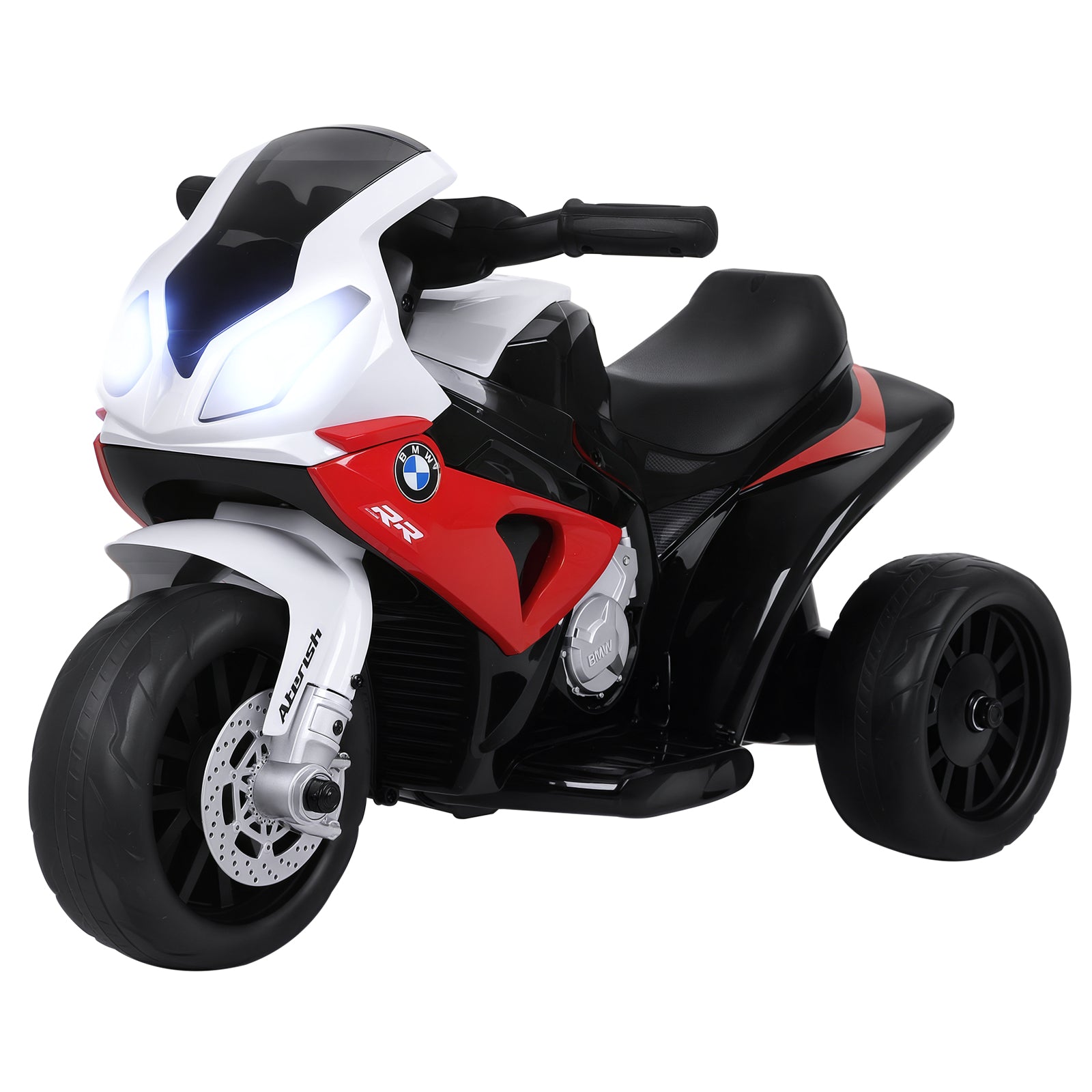 6V 3 Wheeled Electric Motorcycle, Kids Motorcycle Licensed BMW with Headlight, Music, Red