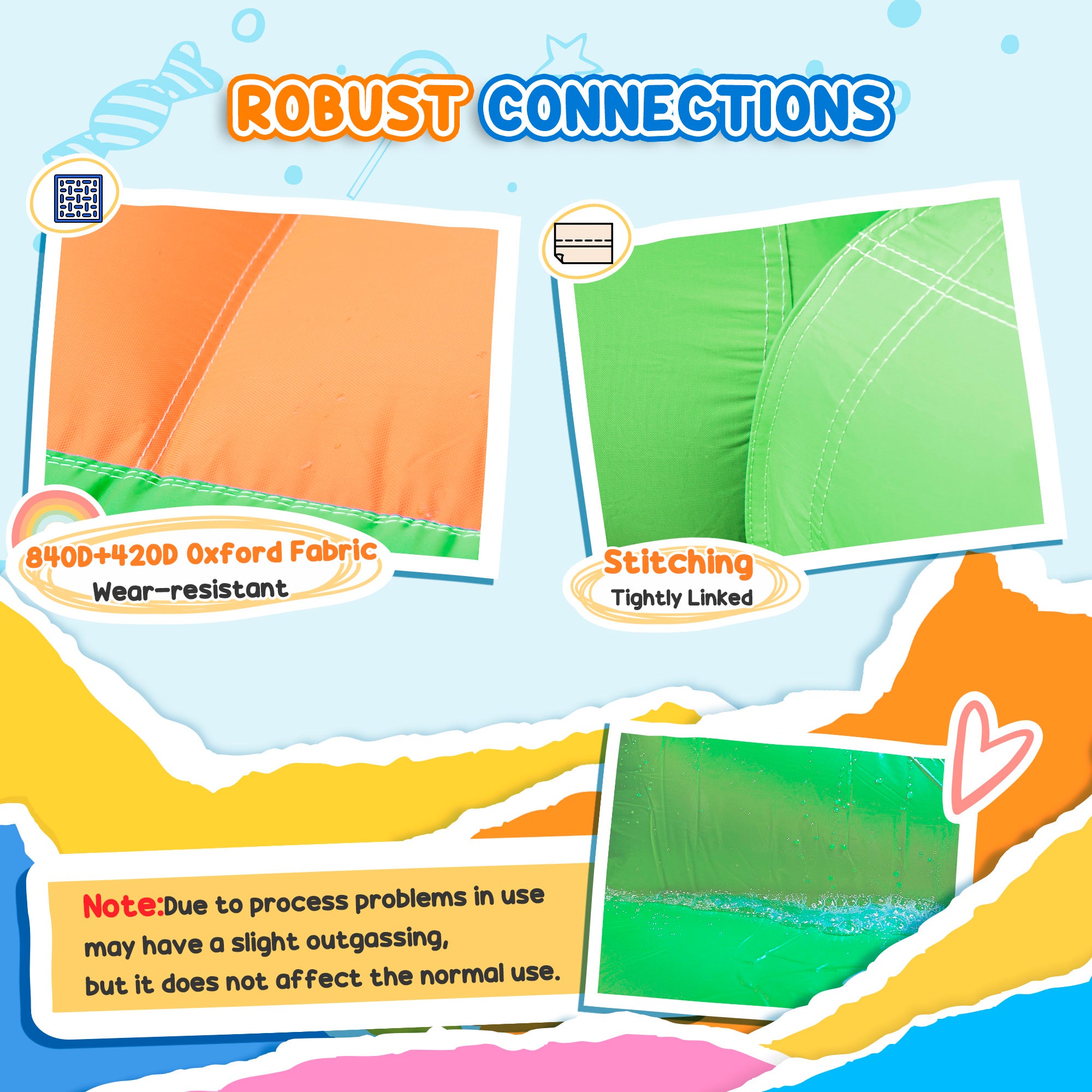 7-in-1 Inflatable Water Slide, Kids Castle Bounce House Includes Slide, trampoline, Pool, Water Cannon, Ball-target, Boxing Post, Tunnel with Carry Bag, Repair Patches, 750W Air Blower