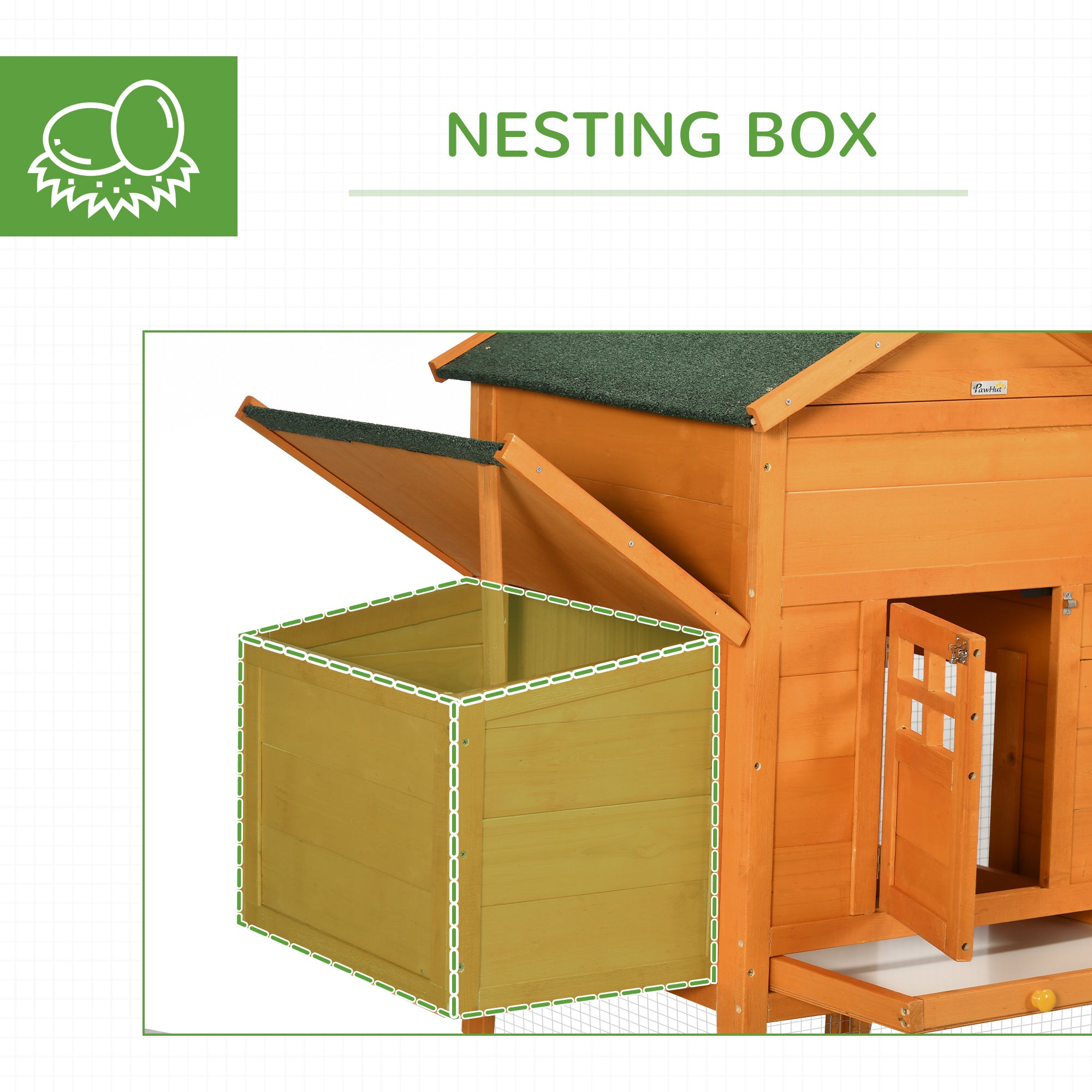 Extra Large Run Included Chicken Coop with Removable Tray Orange - Orange - Image 6