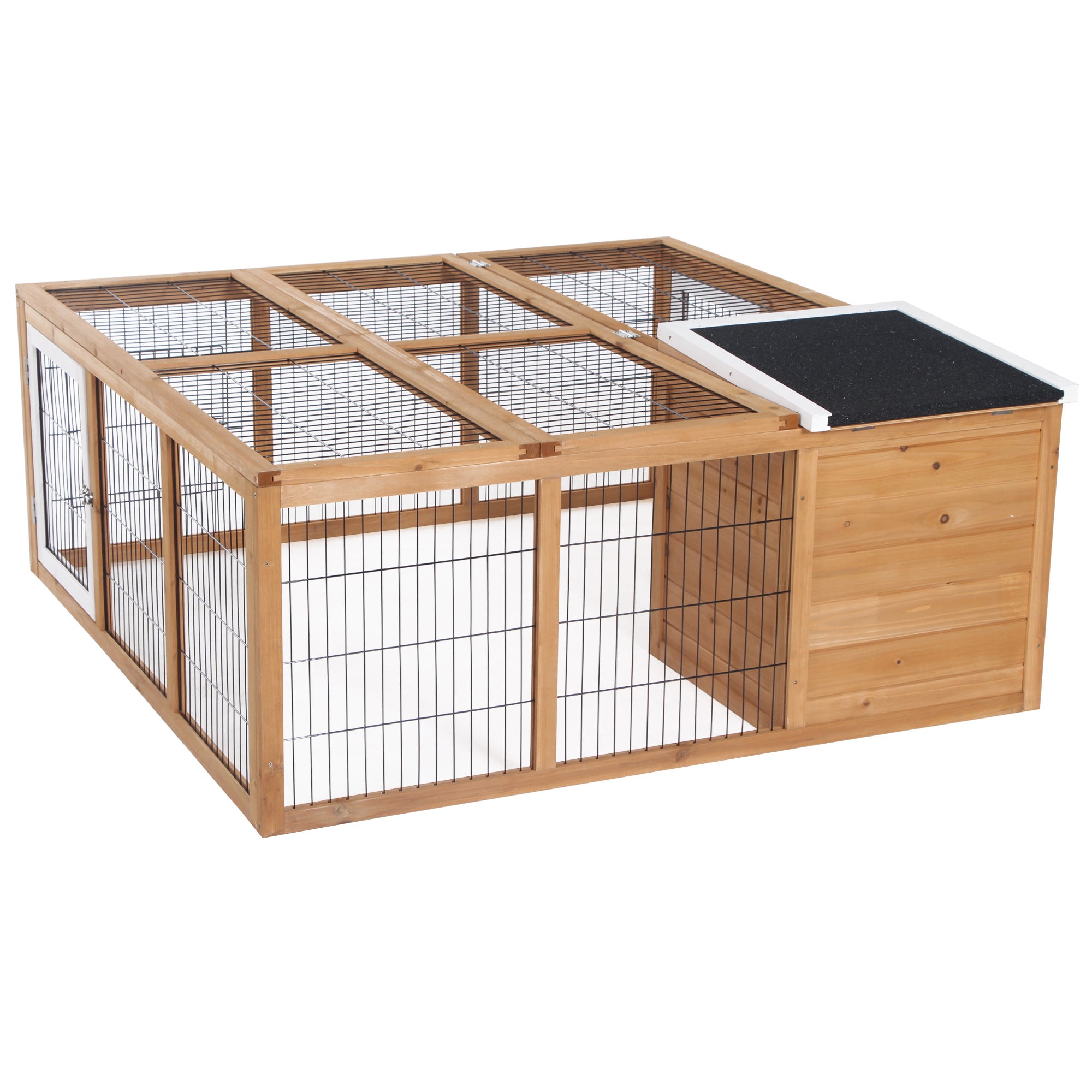 Rabbit Hutch, Waterproof Rabbit House for Small Animals, Natural - Natural Wood