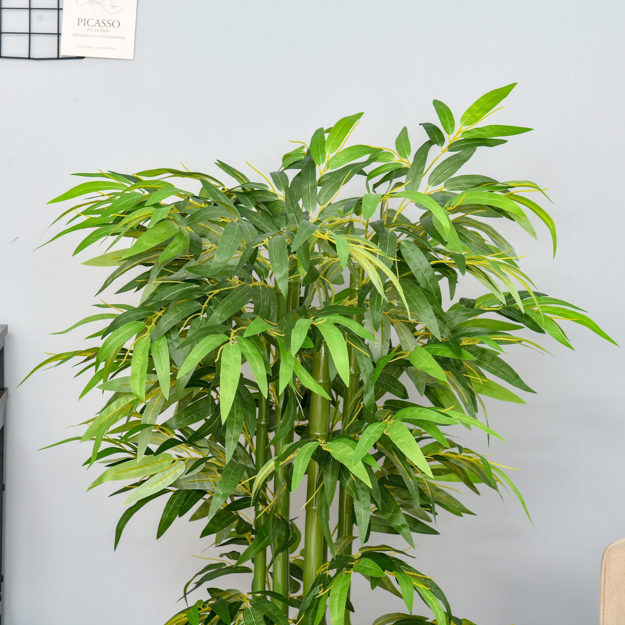 4.5FT Artificial Bamboo Tree, Decorative Faux Plant in Nursery Pot for Indoor or Decor