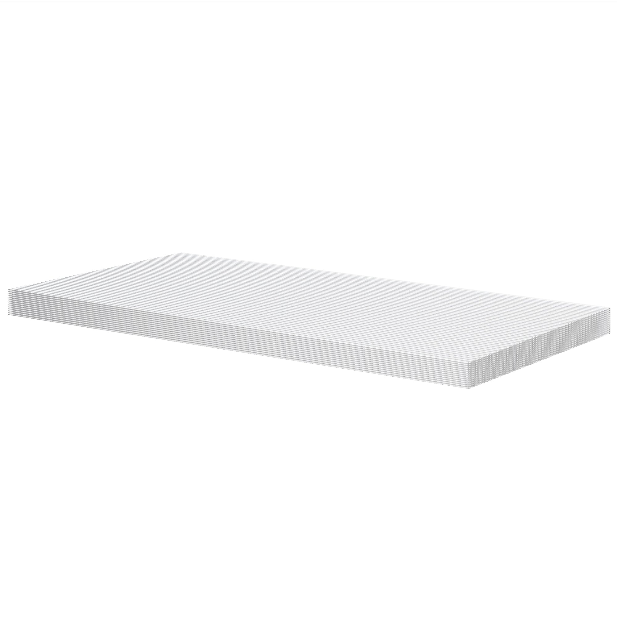 14 Pieces Twin-Wall Polycarbonate Panels Waterproof UV Protected Polycarbonate Greenhouse Panels, 4' x 2' x 0.16", Clear - Clear - Image 7