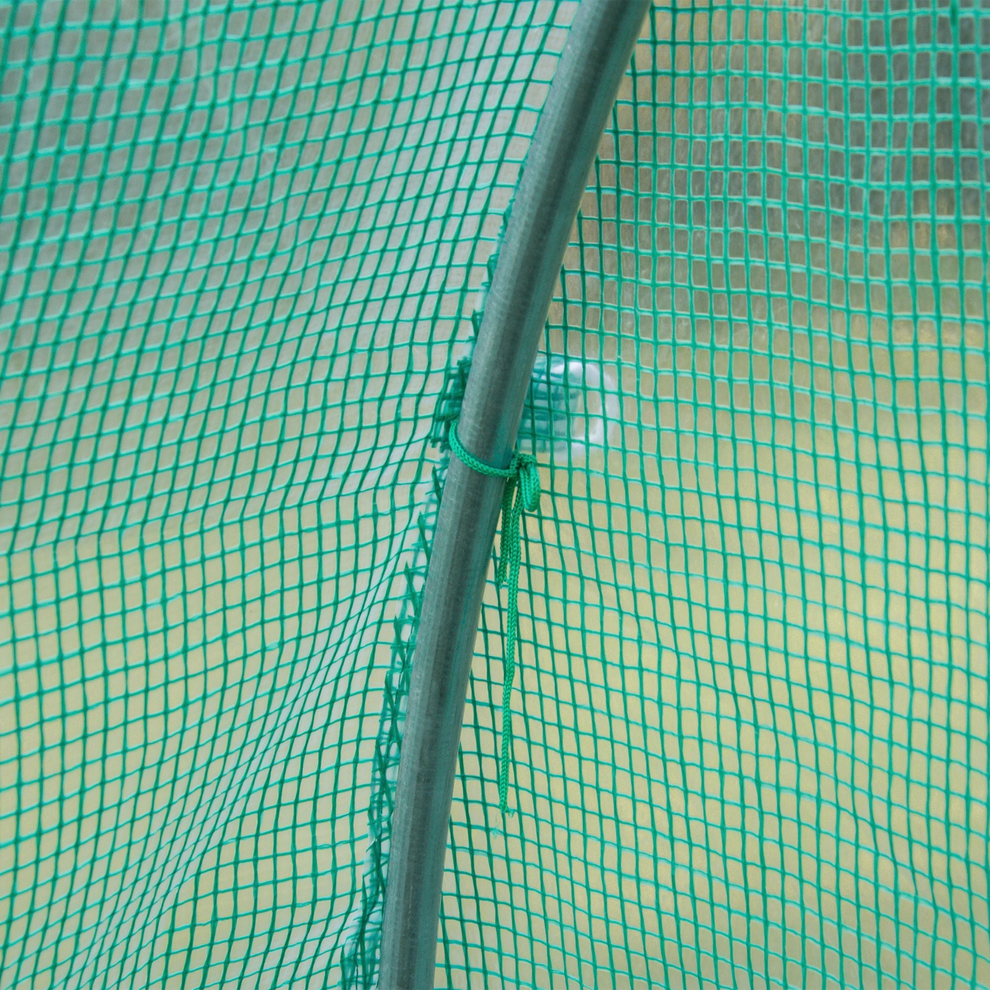 9.8' x 6.6' x 6.6' Plastic Greenhouse Cover Replacement, Heavy Duty Waterproof Tarp for Hoop House, Sheeting with 6 Windows, Door & Reinforcement Grid, Green - green - Image 8