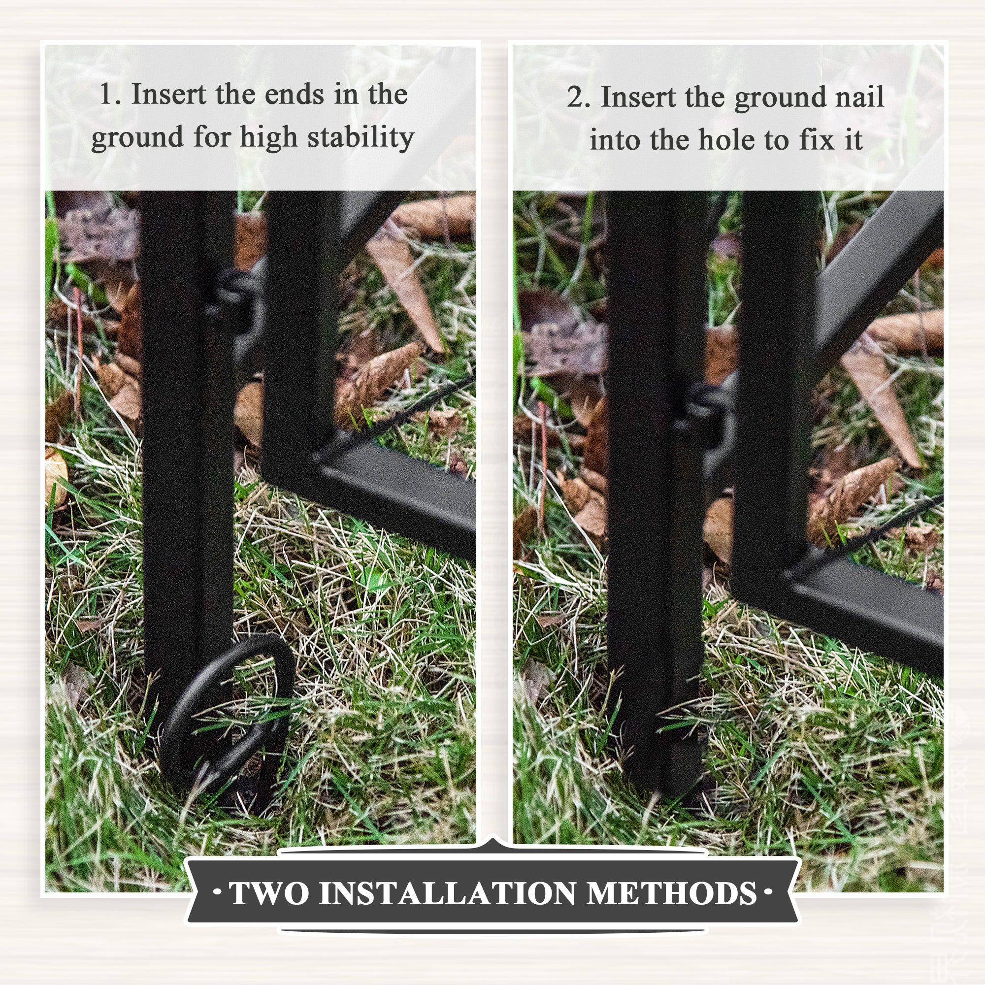 85" Garden Arch Arbor, Metal Arch Trellis with Gate, Garden Archway for Climbing Vines, Wedding Ceremony Decoration, Black - Black - Image 7