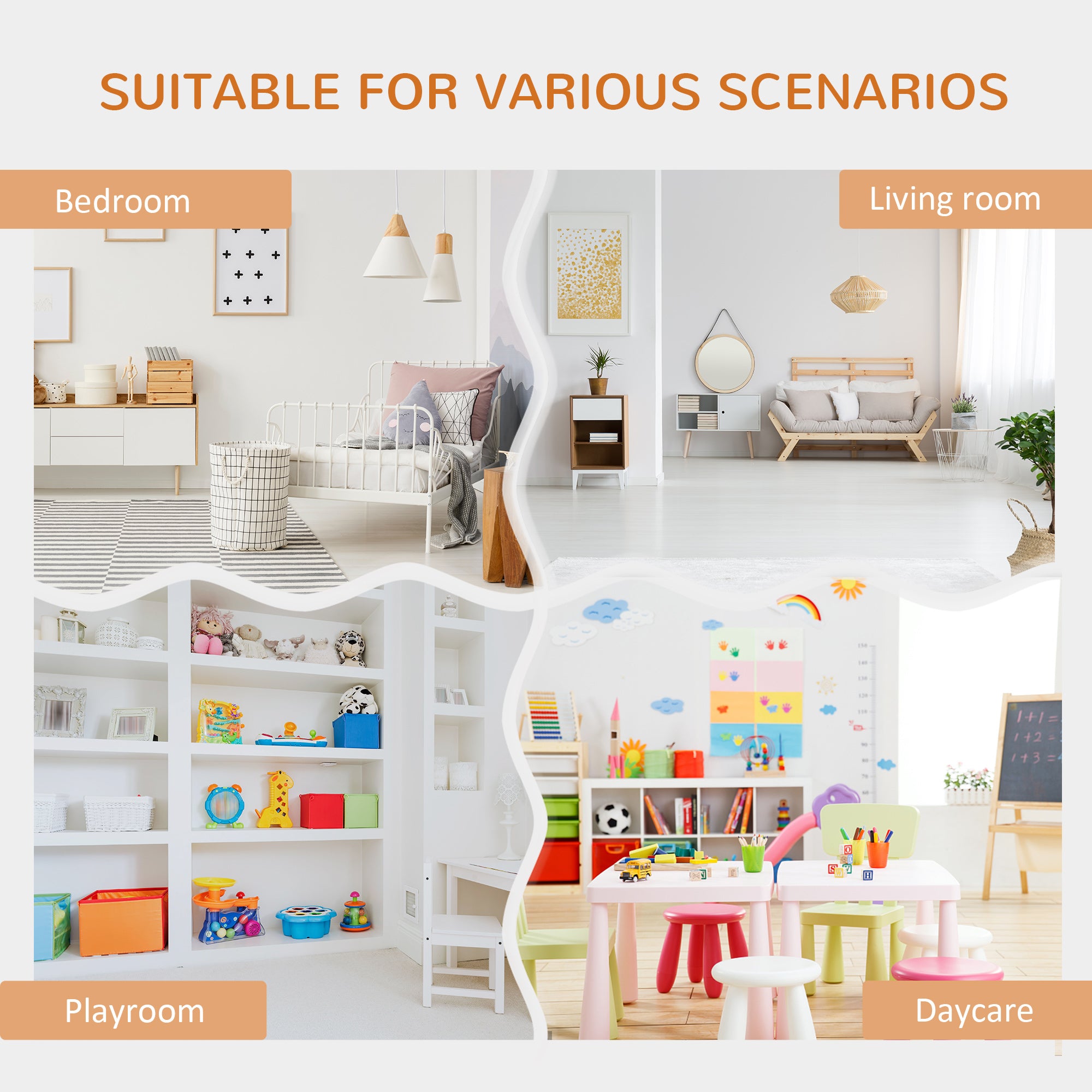 6-Cubby Kids Bookcase with Reading Nook and Cushion, Multi-Purpose Storage Organizer for Bedroom, Living Room, Natural