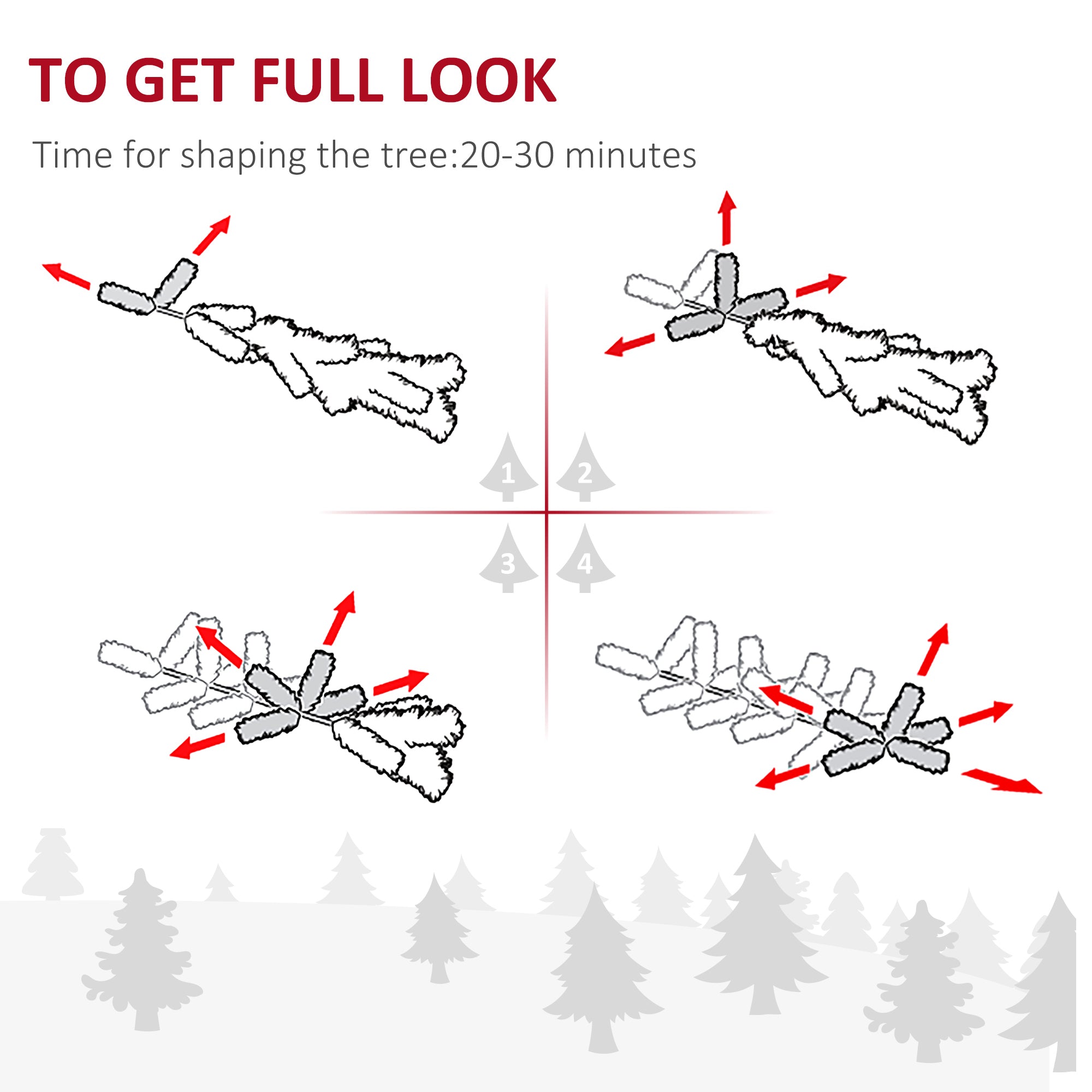 7.5ft Pre-Lit Snow-Flocked Slim Douglas Fir Artificial Christmas Tree with Realistic Branches, 350 LED Lights and 641 Tips