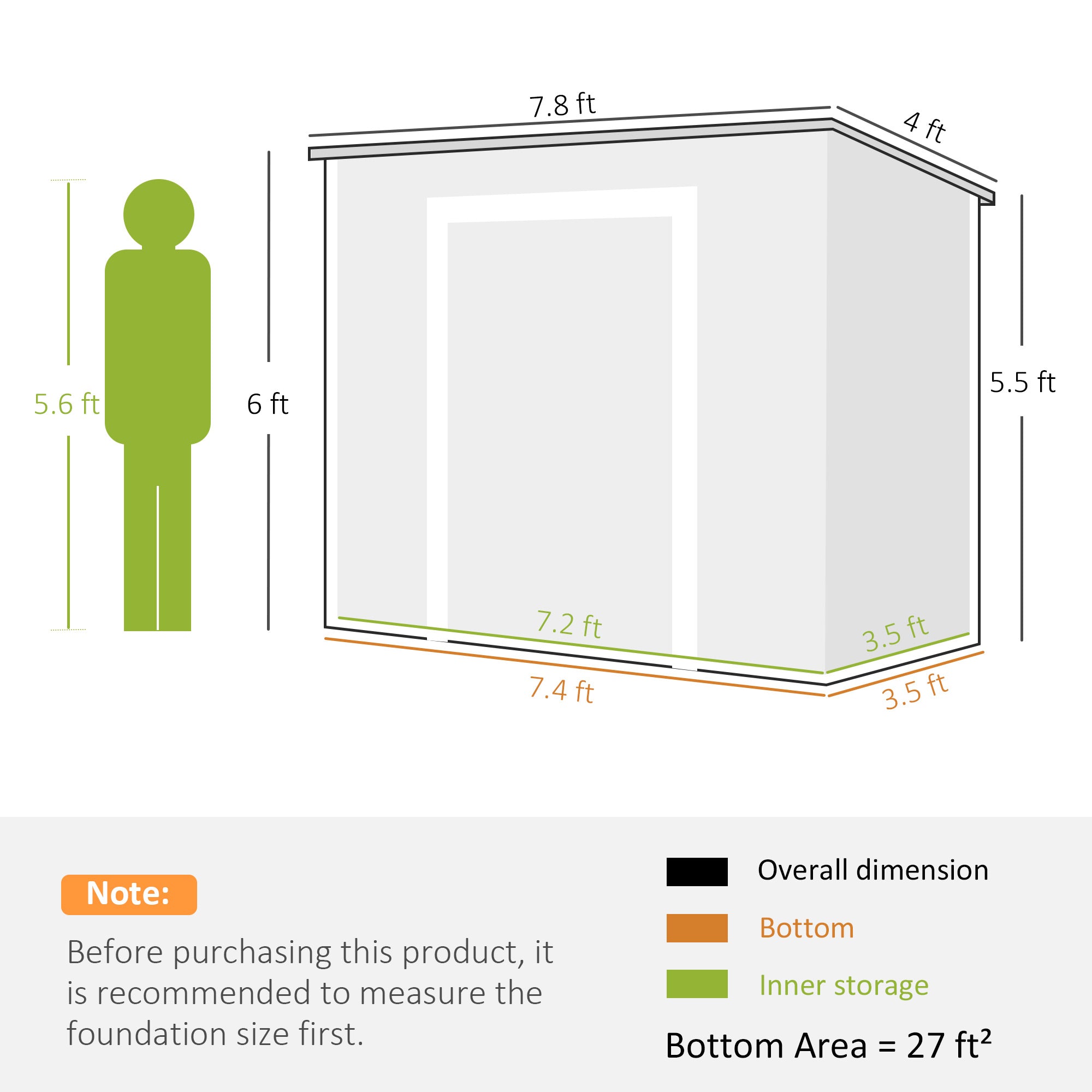 8' x 4' Plastic Outdoor Storage Shed with Floor, Window, Lockable Doors and Vents for Backyard Patio Lawn, Gray - Gray - Image 3