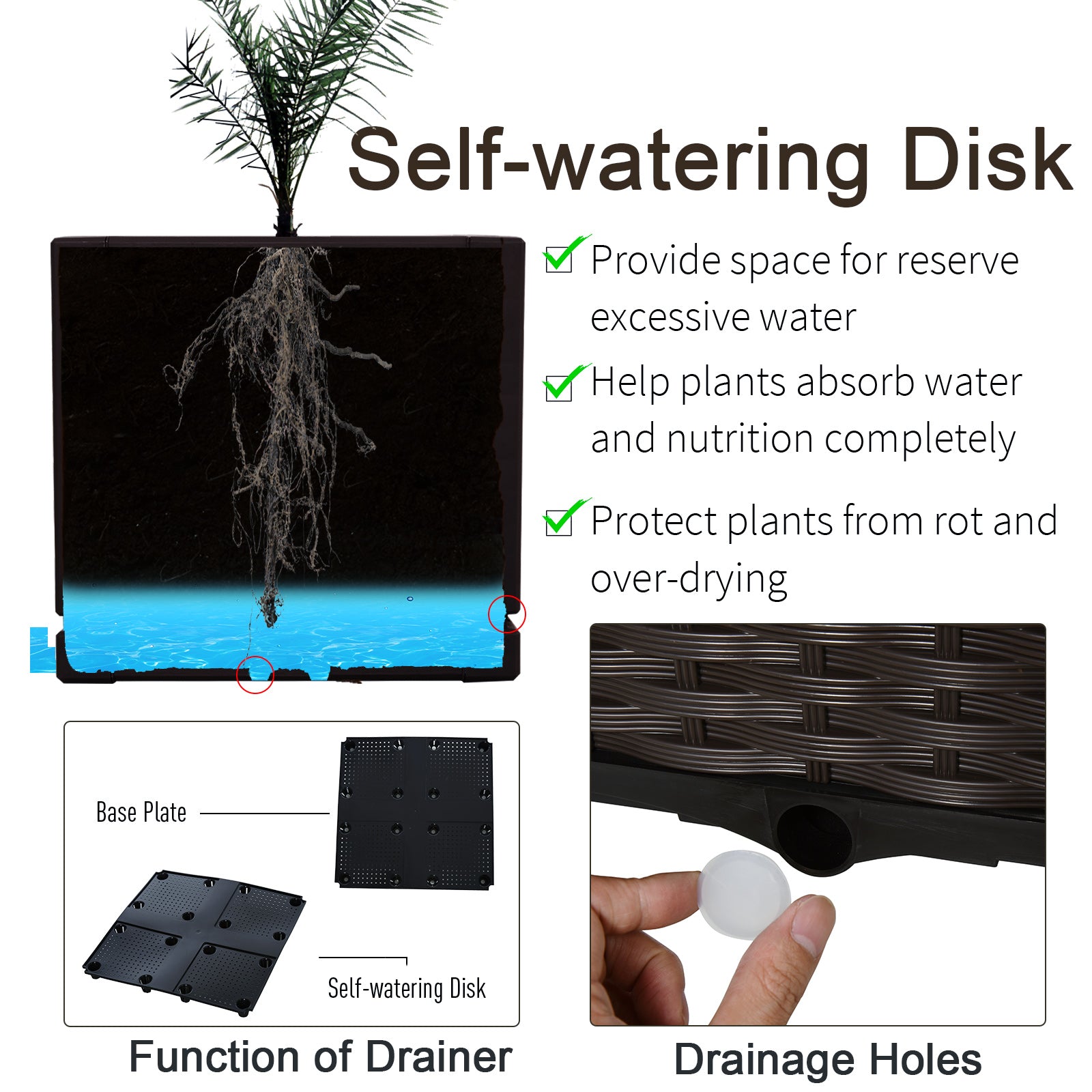 1 Piece Raised Garden Bed with Legs, Planter Box Raised Bed to Grow Flowers, Herbs & Vegetables, Brown - Brown - Image 7