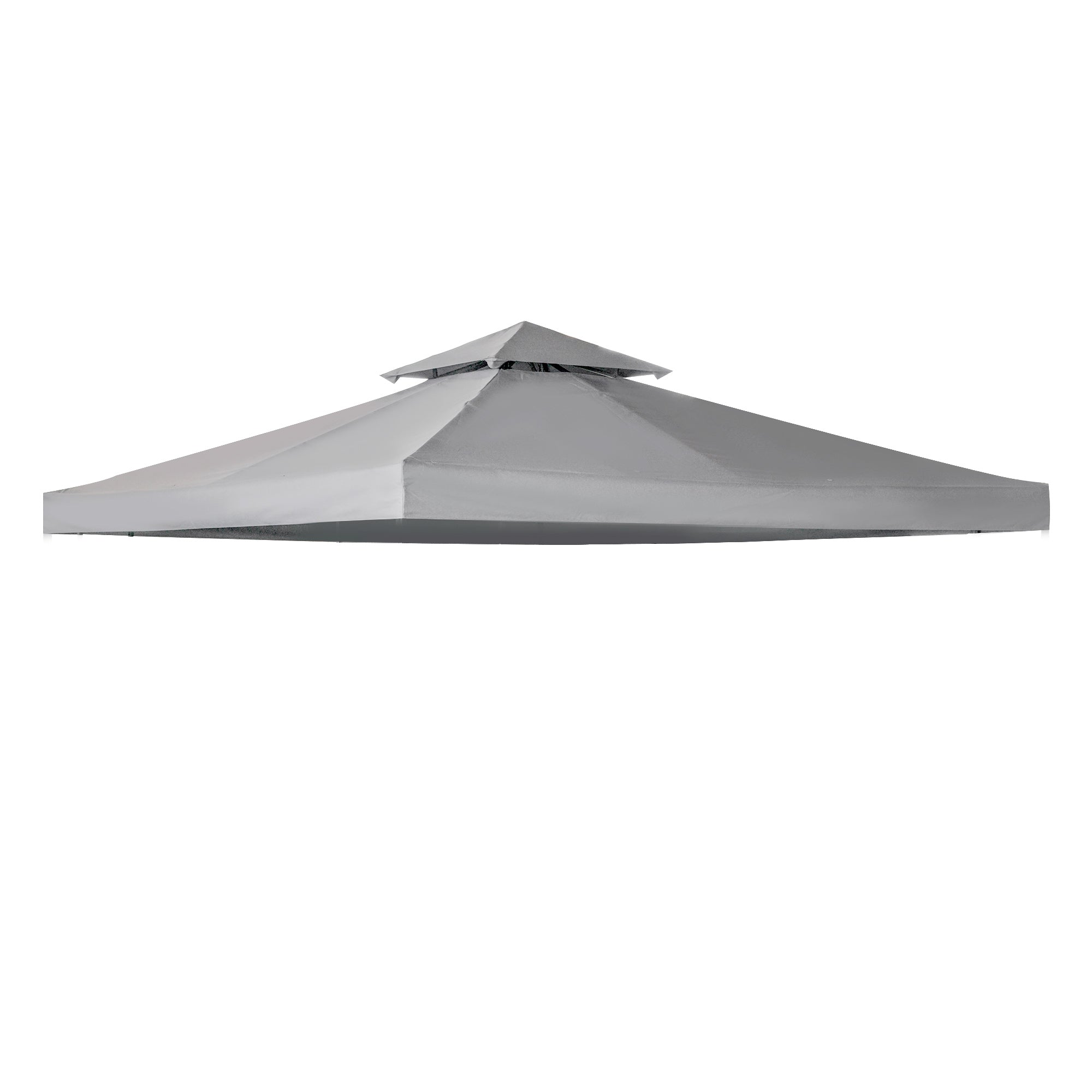 Gazebo Replacement Canopy for Model 01 -0153, 2-Tier Top Cover for 9.84' x 9.84' Gazebo, Gray (TOP ONLY)