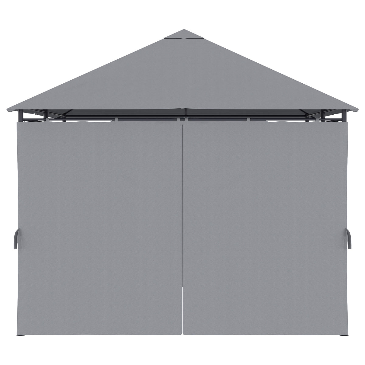 10' x 13' Outdoor Patio Gazebo, Canopy Shelter with 6 Removable Sidewalls & Steel Frame for Garden, Lawn, Backyard & Deck, Gray