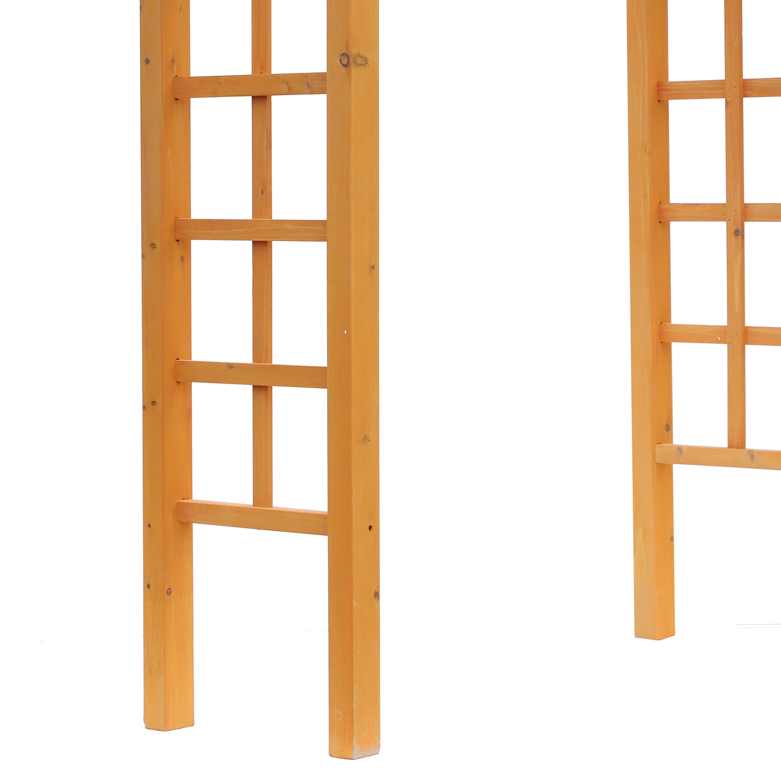 85" Wooden Garden Arbor for Wedding and Ceremony, Outdoor Garden Arch Trellis for Climbing Vines, Fir Wood, Orange - Orange - Image 8