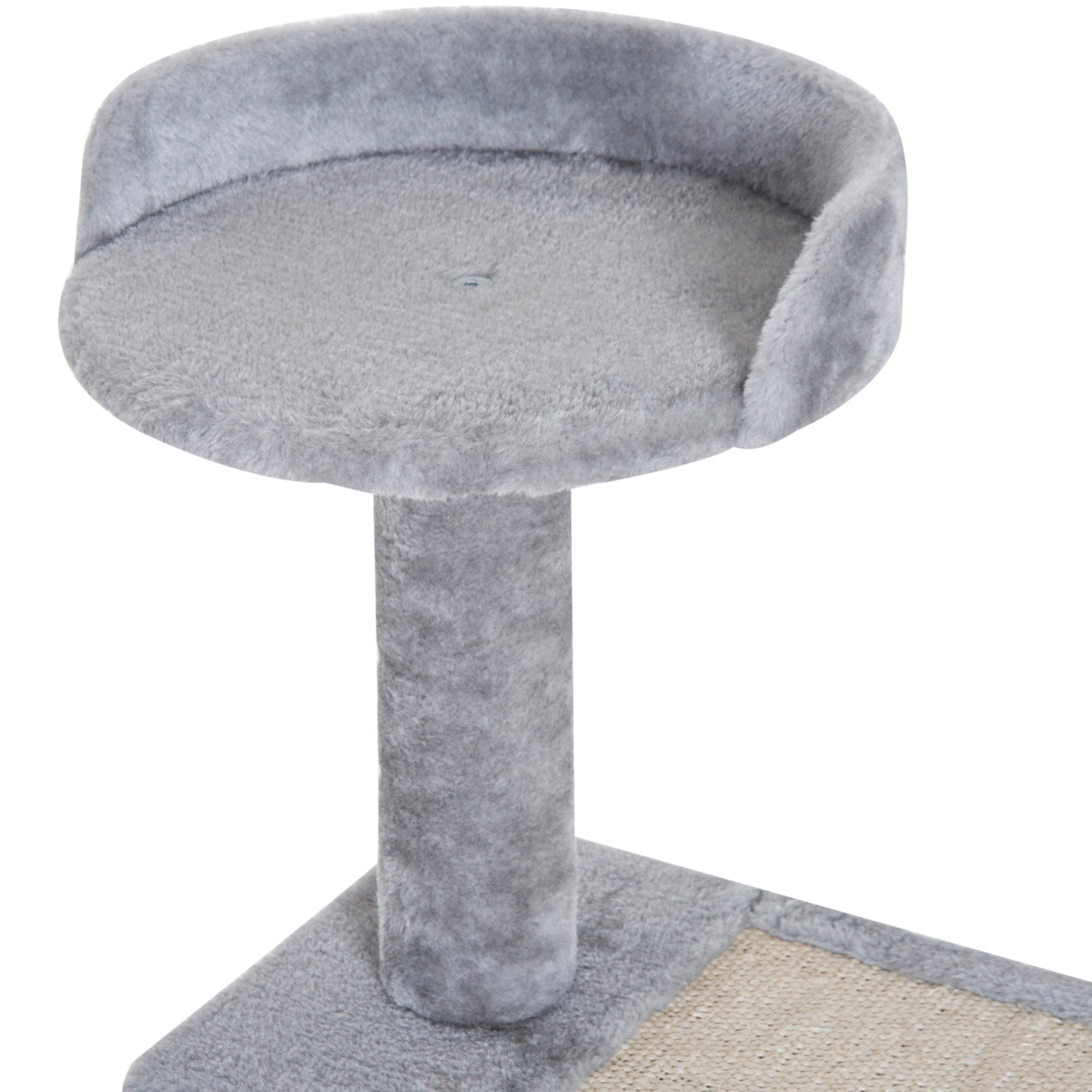 40" 5-Level Revolving Stair Cat Tree Scratcher Climbing Activity Tower with Play Center and Resting Perch - Gray - Beige, Grey - Image 8