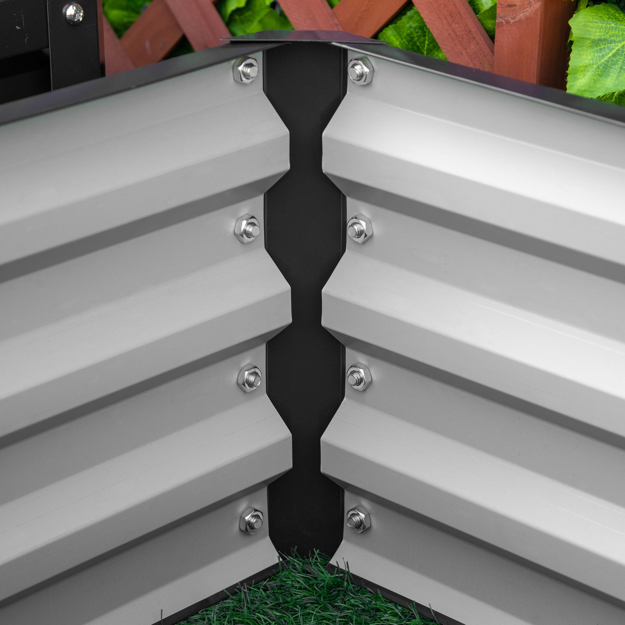 2pc 23.5" Elevated Herb & Vegetable Planting Box Kit w/ Versatile Uses, Dark Gray - Grey - Image 8