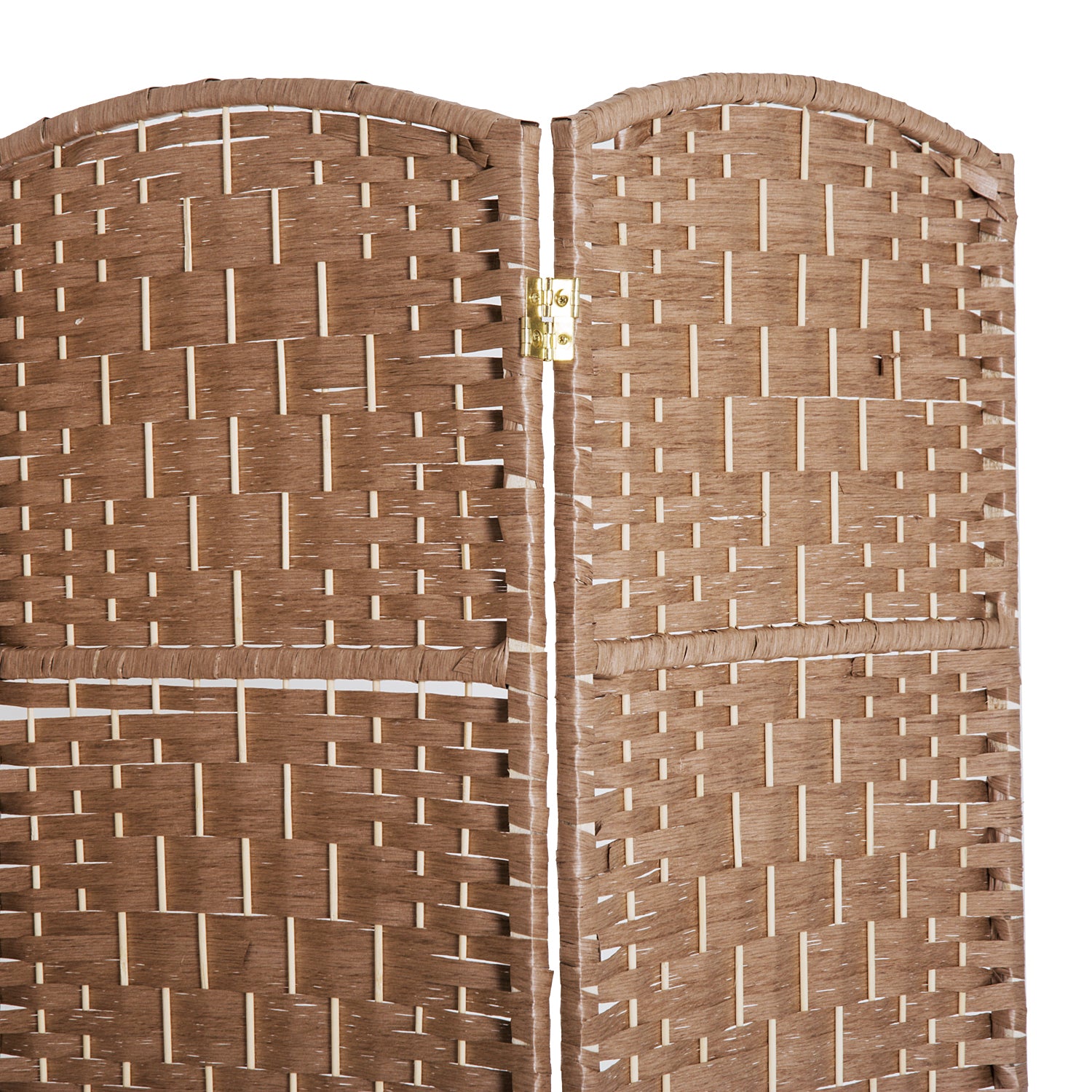 Room Divider 6 Panel, 6FT Tall Folding Privacy Screen, Freestanding Hand-Woven Partition for Room Separation with 360° Hinges, Paper Rope Diamond Weave, Natural