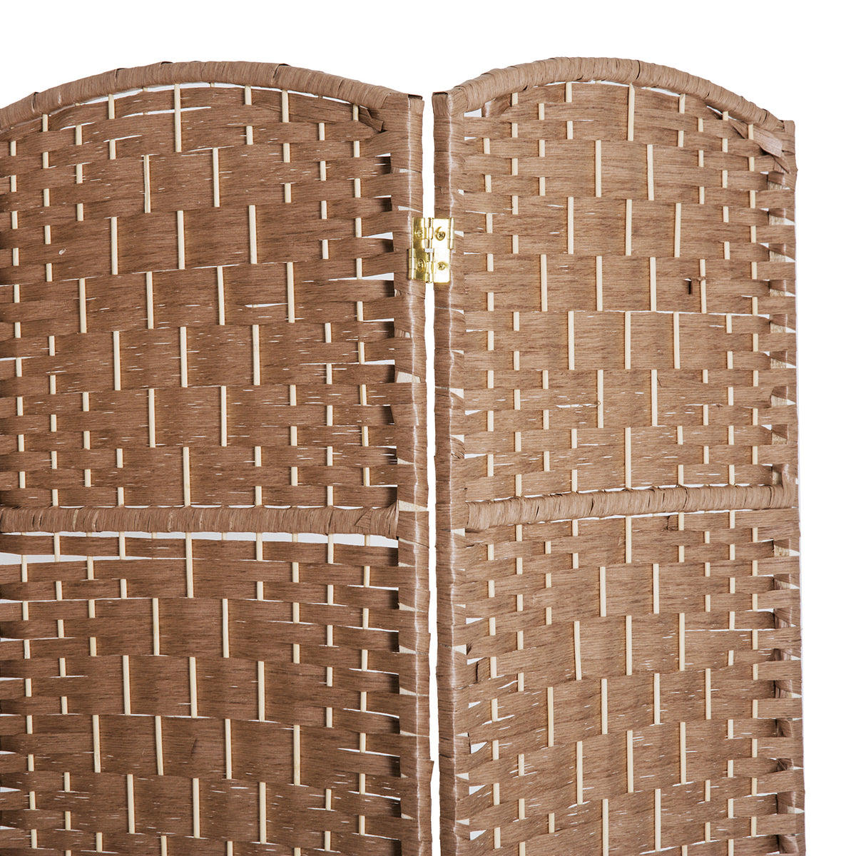 Room Divider 6 Panel, 6FT Tall Folding Privacy Screen, Freestanding Hand-Woven Partition for Room Separation with 360° Hinges, Paper Rope Diamond Weave, Natural