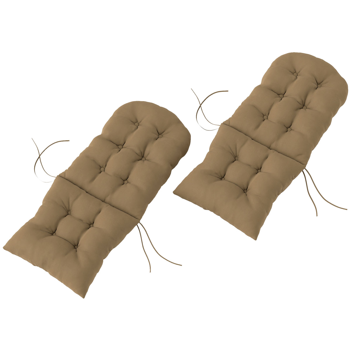 Adirondack Chair Cushions Set of 2, Tufted High Back Patio Non-Slip Cushions for Adirondack Chairs, Khaki