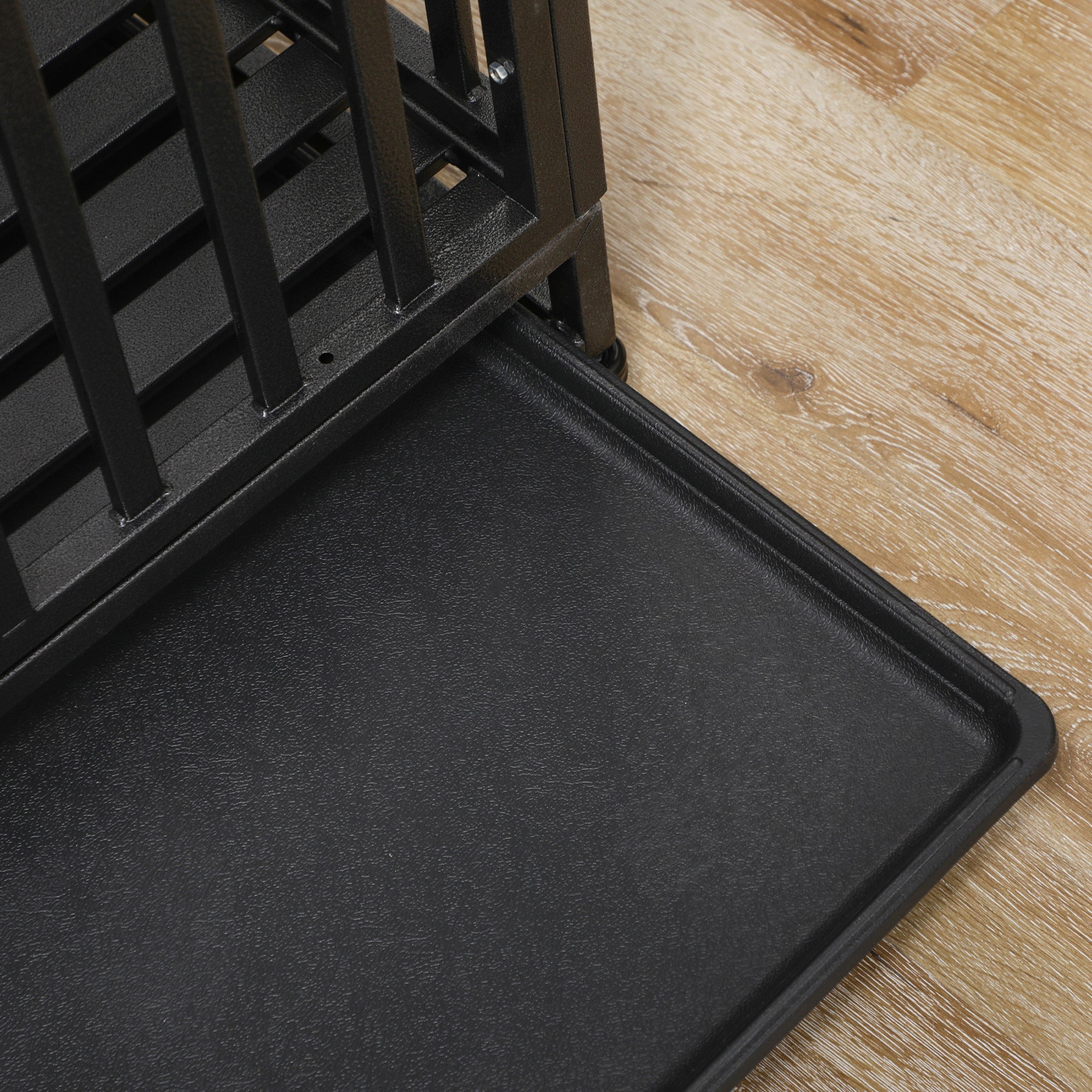 44'' Strong Pet Dog Crate Mobility Cage w/ Playpen Metal & Removeable Tray - Black - Image 8