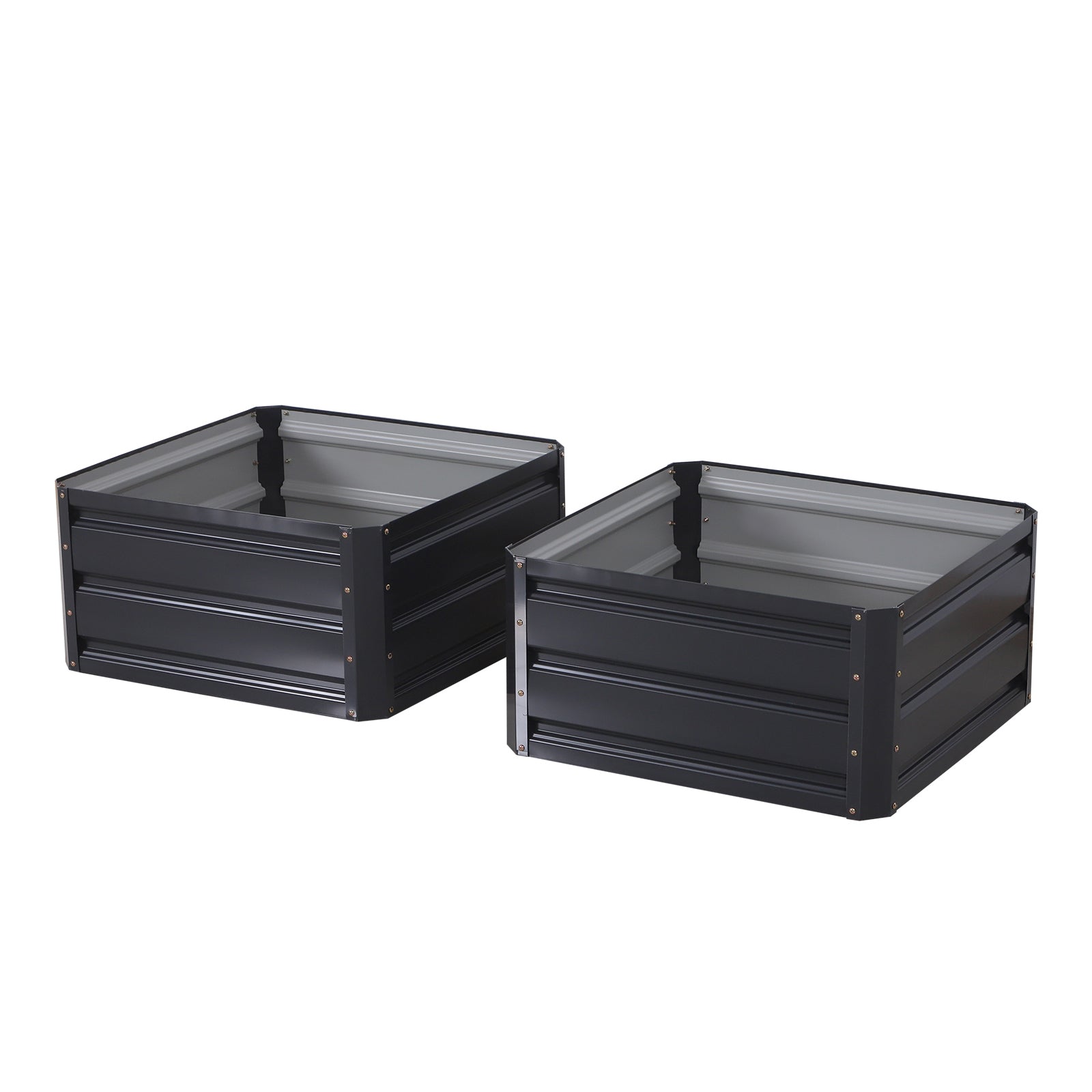 2pc 23.5" Elevated Herb & Vegetable Planting Box Kit w/ Versatile Uses, Dark Gray - Grey - Image 7