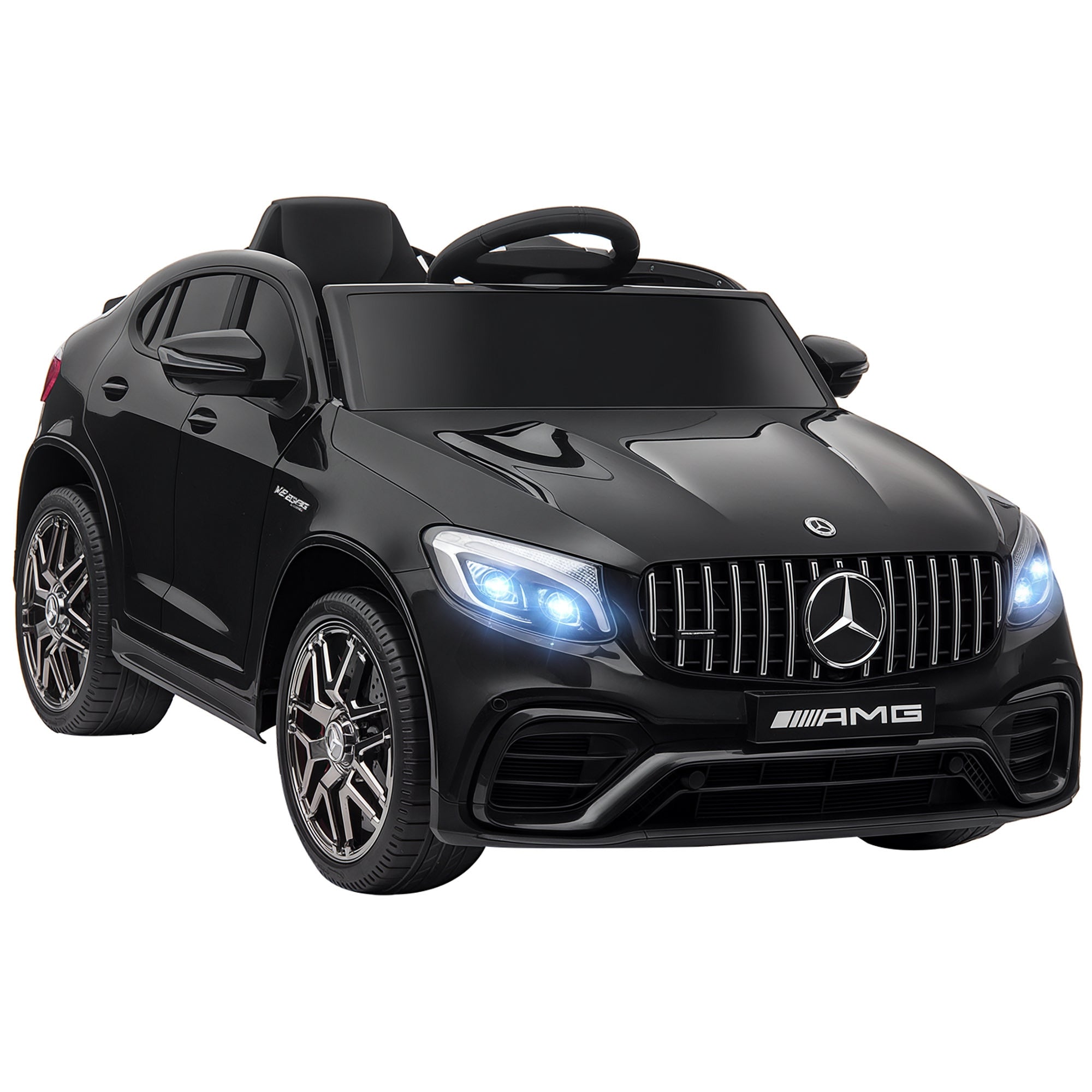 Toddler Ride On Car (Mercedes Benz AMG GLC63S Coupe) Electric Kids Ride On Car with 2 Speed, MP3 Player, Light, Horn, Songs, Suspension - Fun for Toddlers and Kids - Black