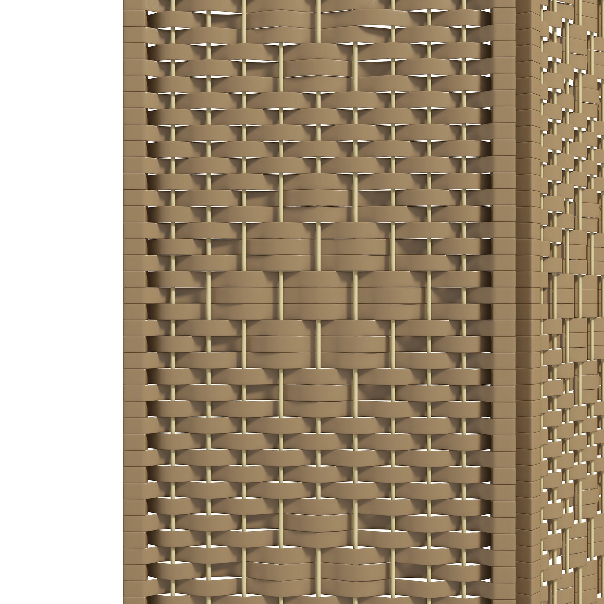 3 Panel Folding Room Divider Portable Privacy Screen Wave Fiber Room Partition for Home Office Natural
