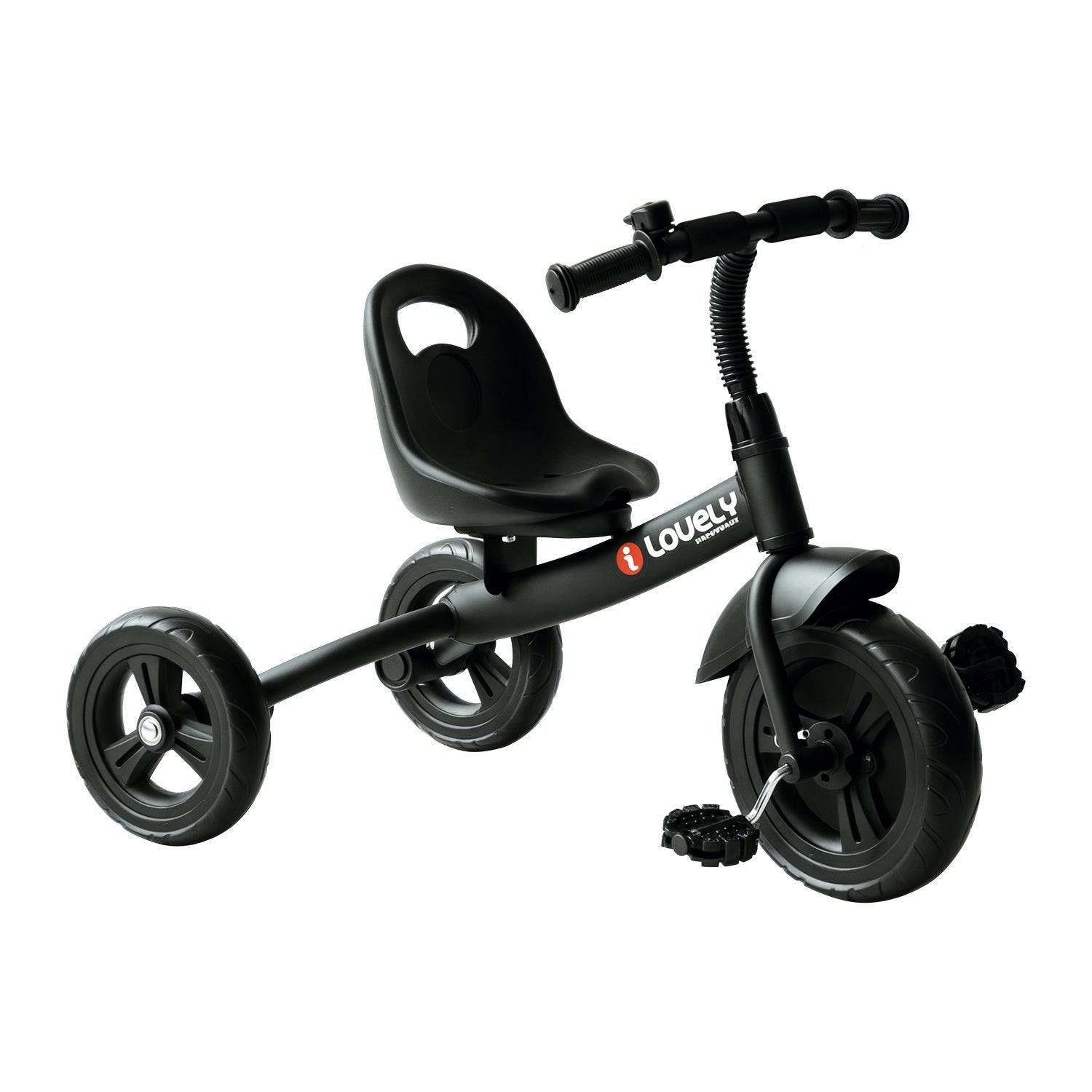3-Wheel Recreation Ride-On Toddler Bike With Bell for Children Indoor / Outdoor, Black
