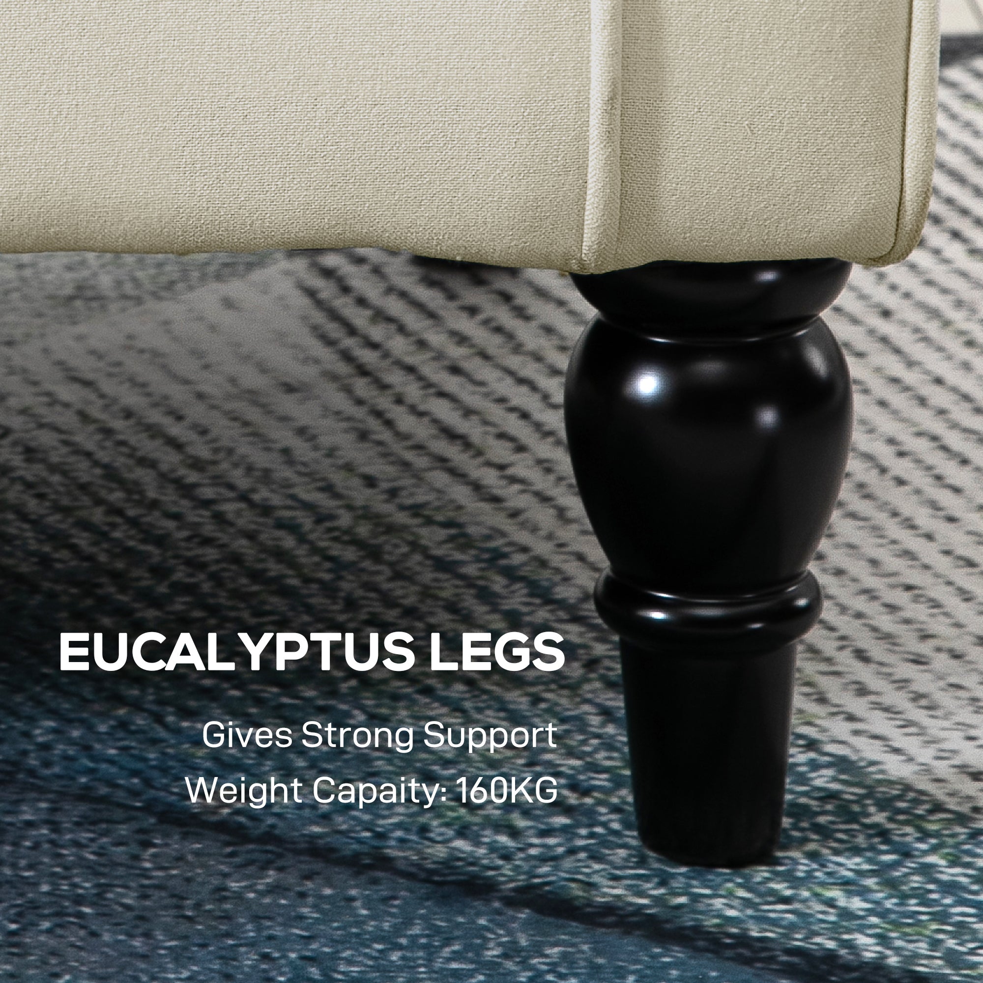 Button-Tufted Accent Chair with High Wingback, Rounded Cushioned Armrests and Thick Padded Seat, Cream White