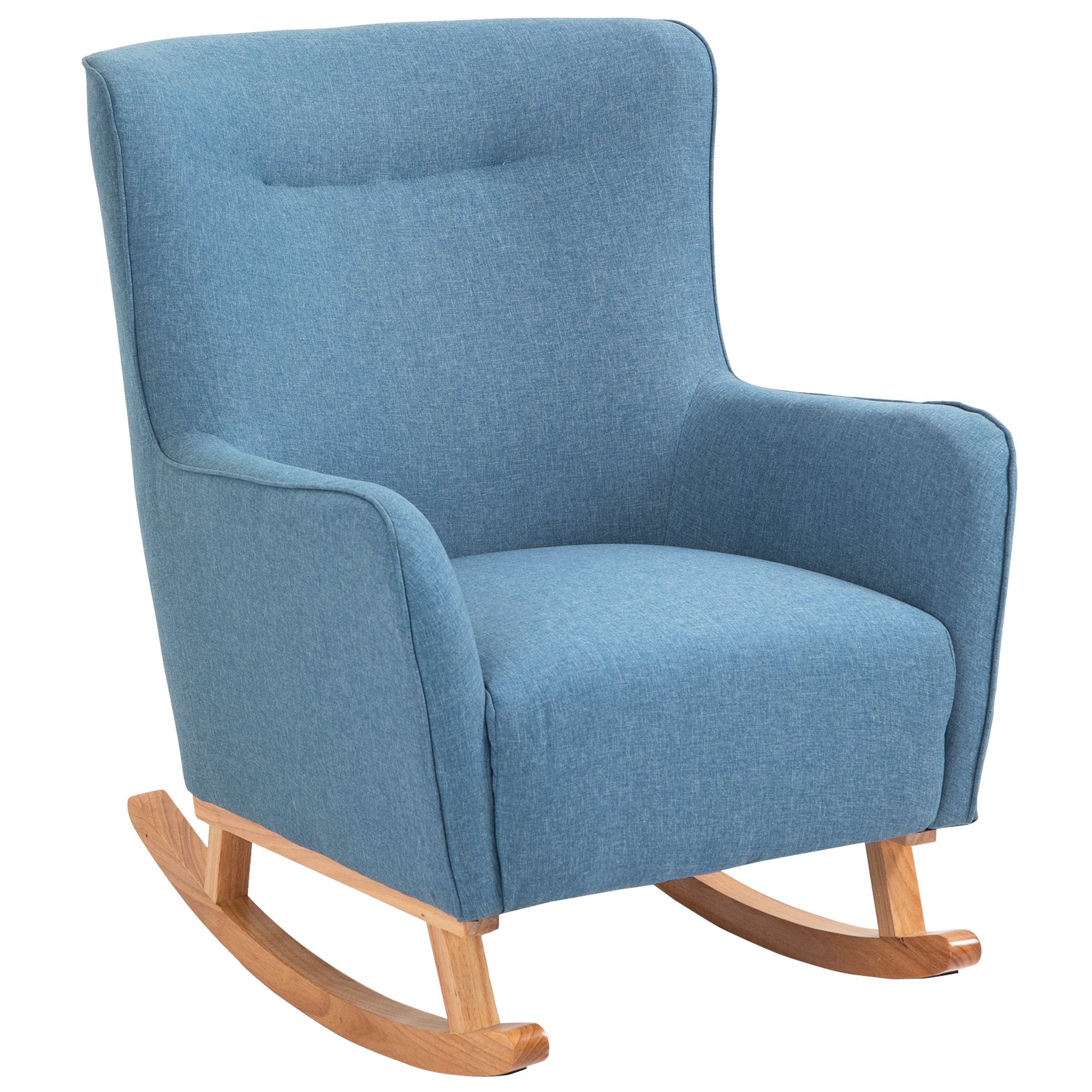 Modern Rocking Chair Sofa Armchair Modern Accent Chair, Blue