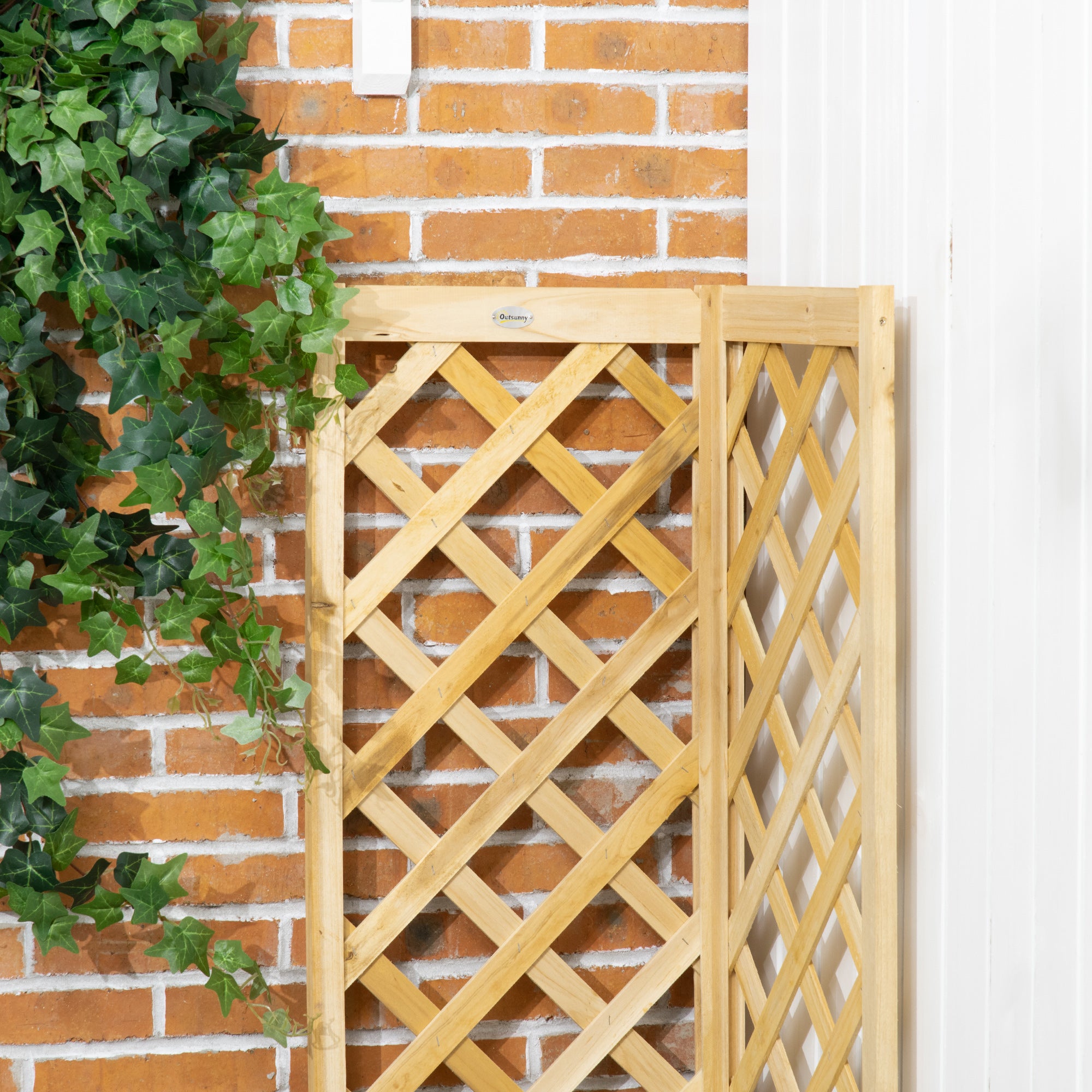 Wooden Raised Garden Bed, Planter with Trellis for Vine Climbing and Vegetables, Herbs and Flowers Growing, Natural - Natural Wood - Image 7
