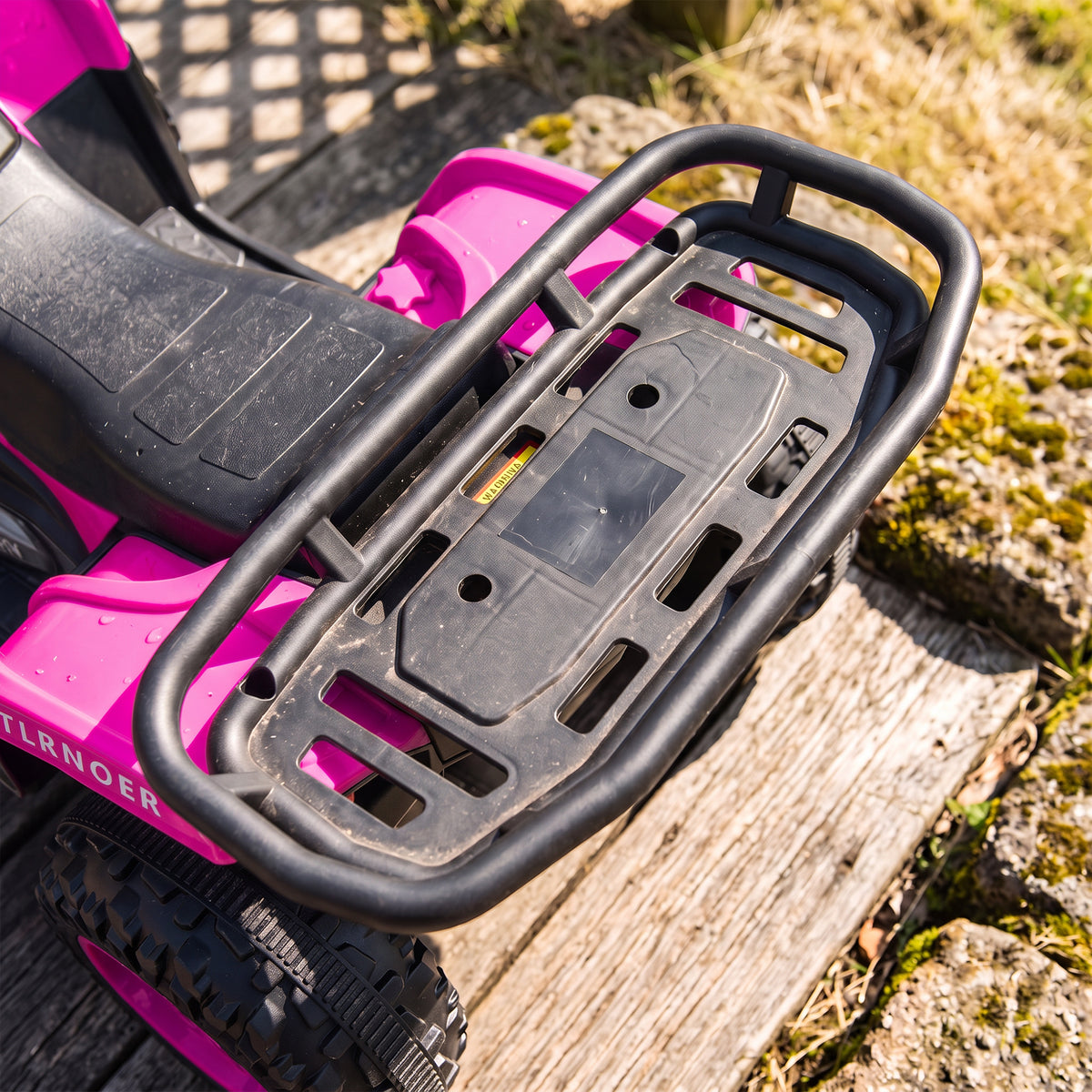 24V Ride on ATV, 4 Wheeler for Kids with Dual Motors, Soft Start, Battery Display, Music, Lights for 3-8 Years, Pink